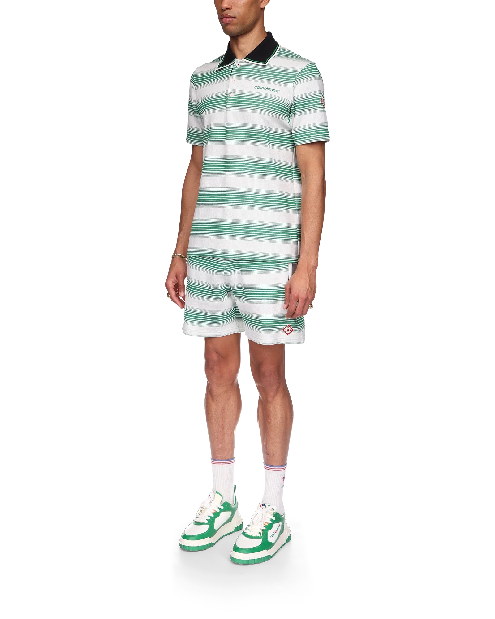 Gradient Stripe Polo Shirt