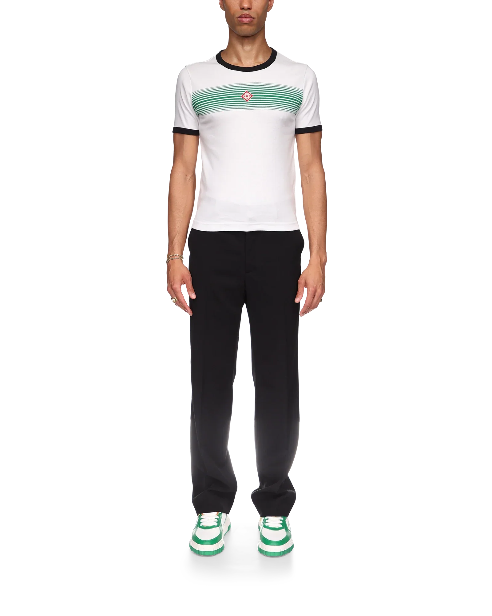 Gradient Stripe Ringer T-Shirt