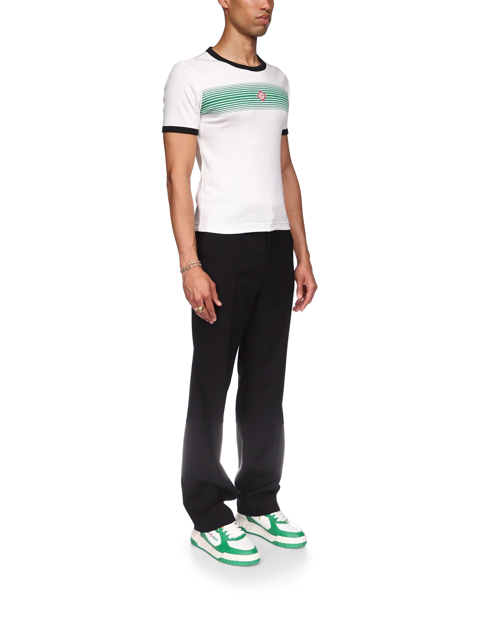 Gradient Stripe Ringer T-Shirt