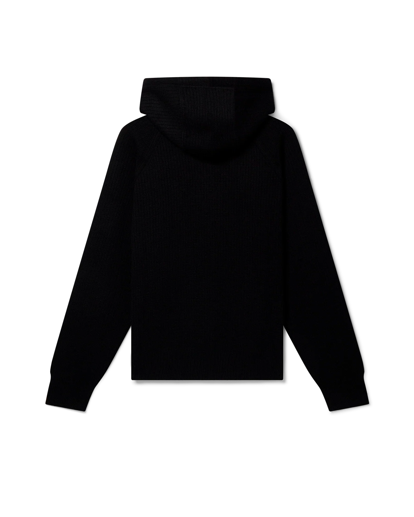 Rib Effect Hooded Sweatshirt
