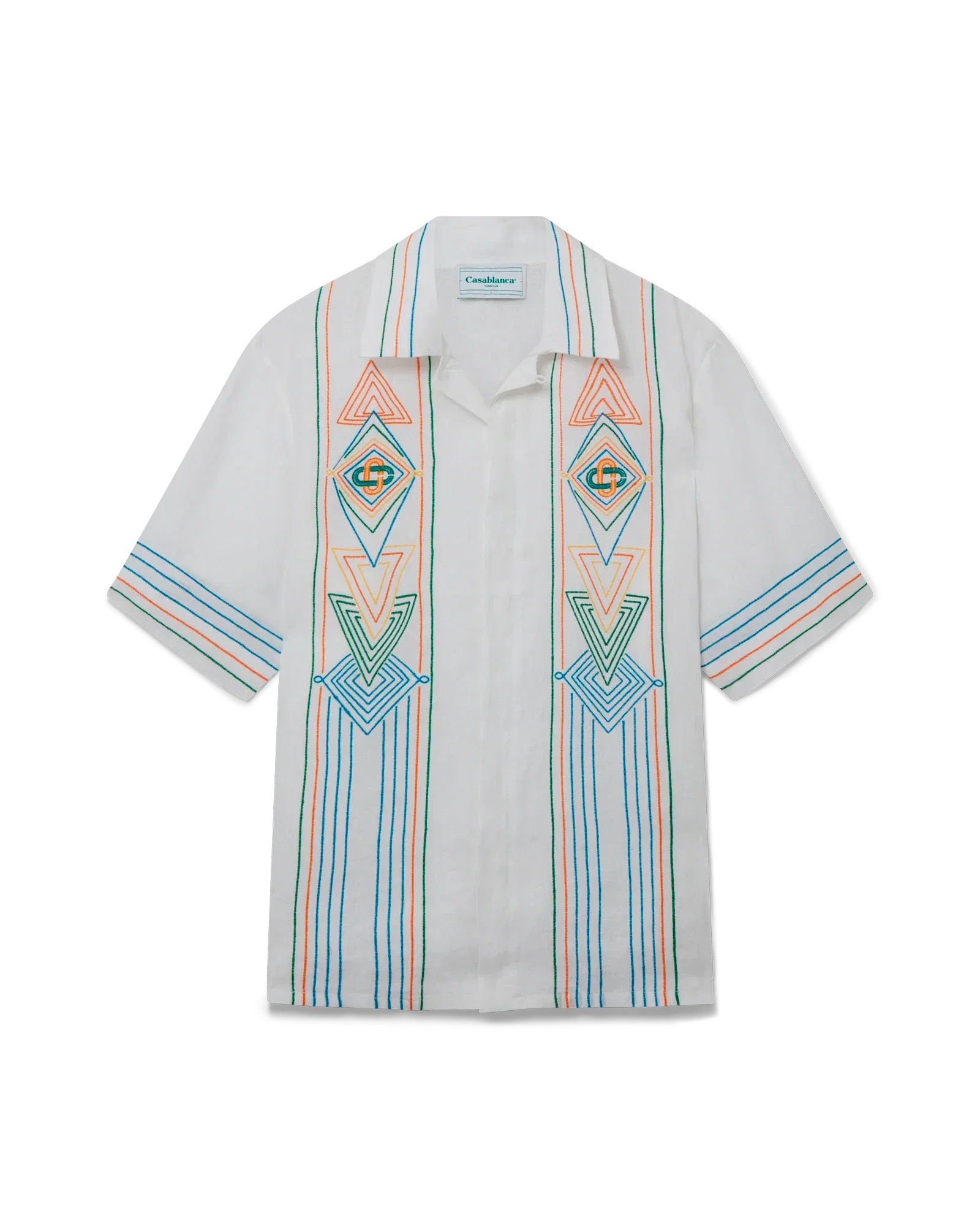 Le Fil De La Musique Short Sleeve Linen Shirt