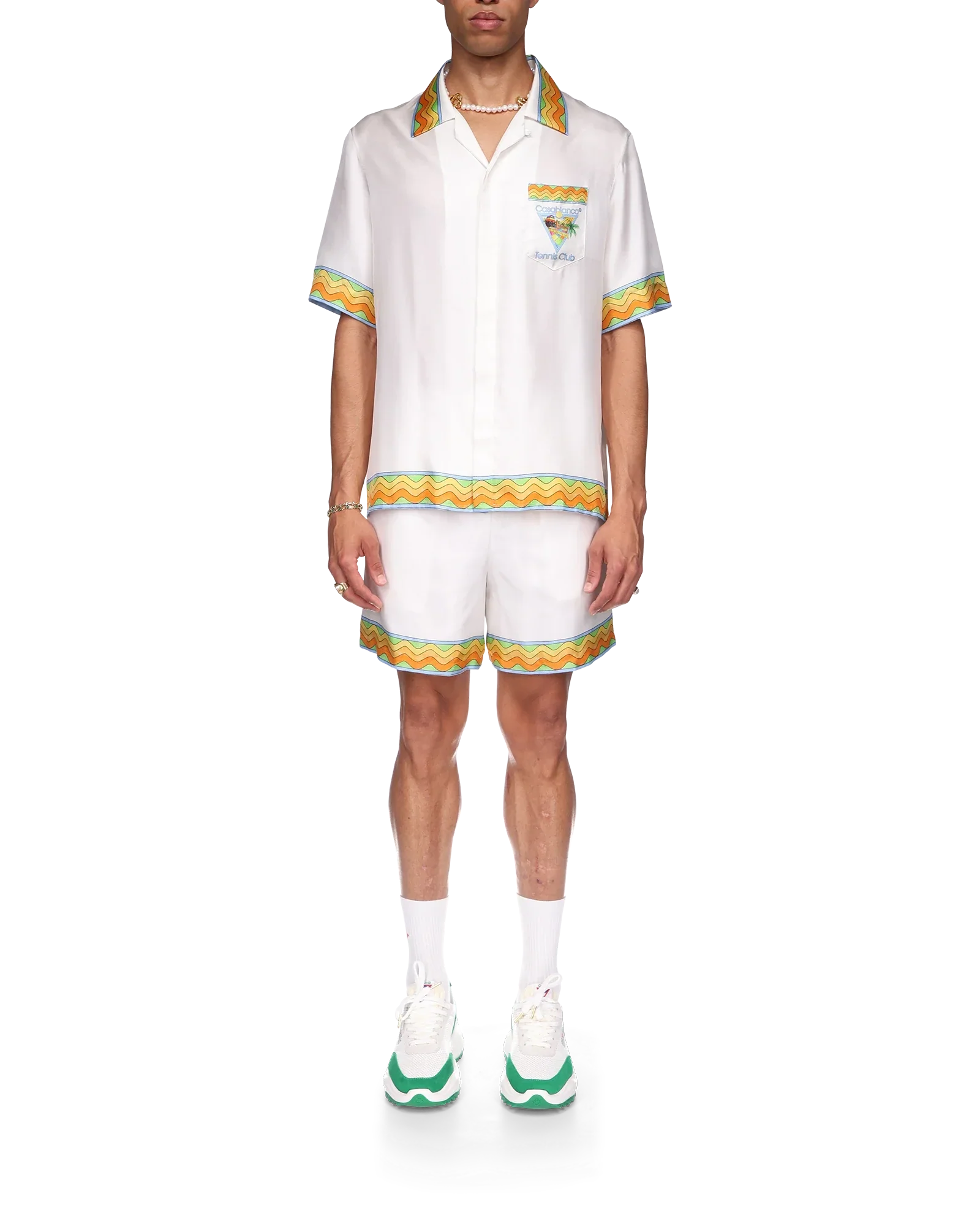 Afro Cubism Tennis Club Silk Shirt