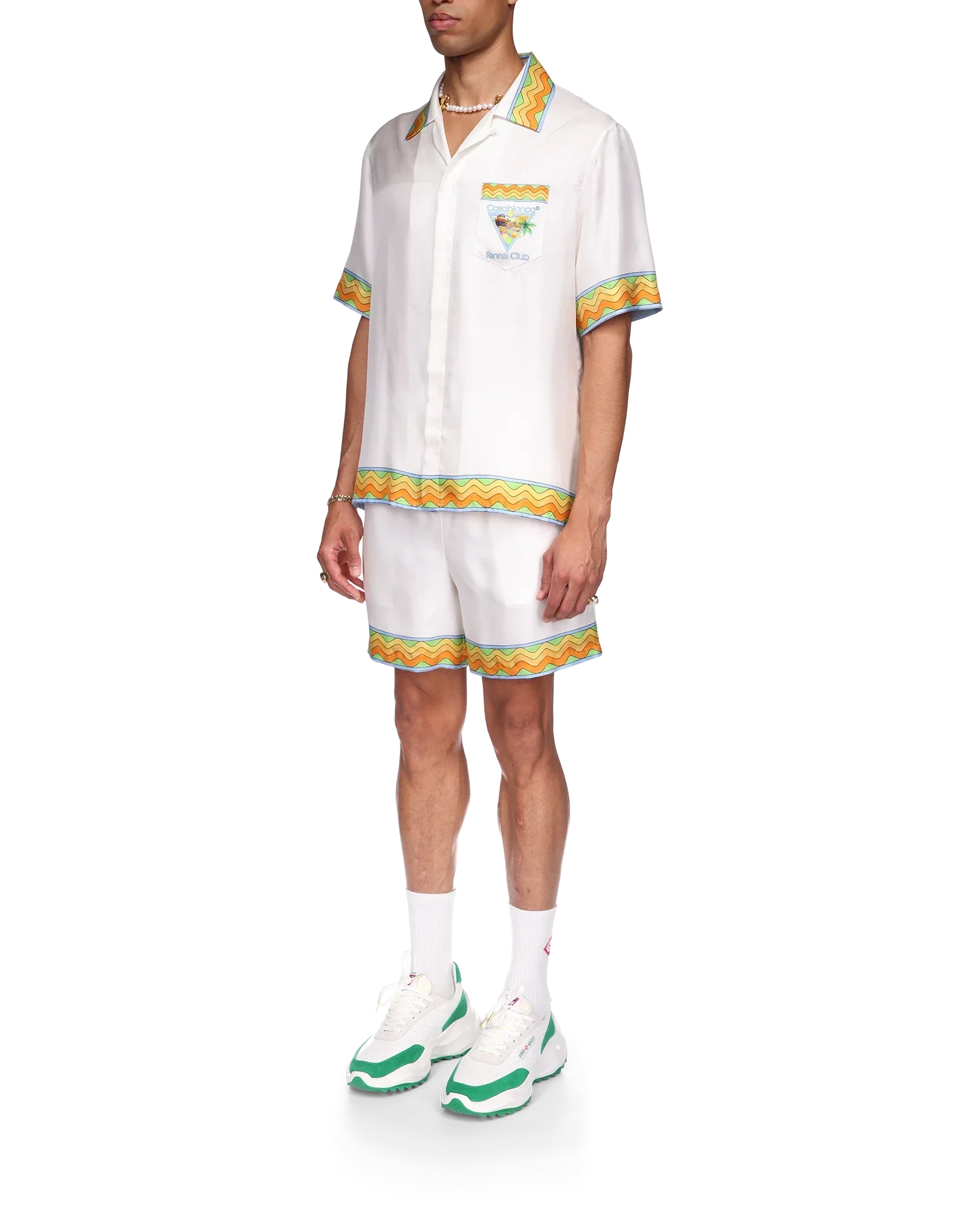 Afro Cubism Tennis Club Silk Shirt