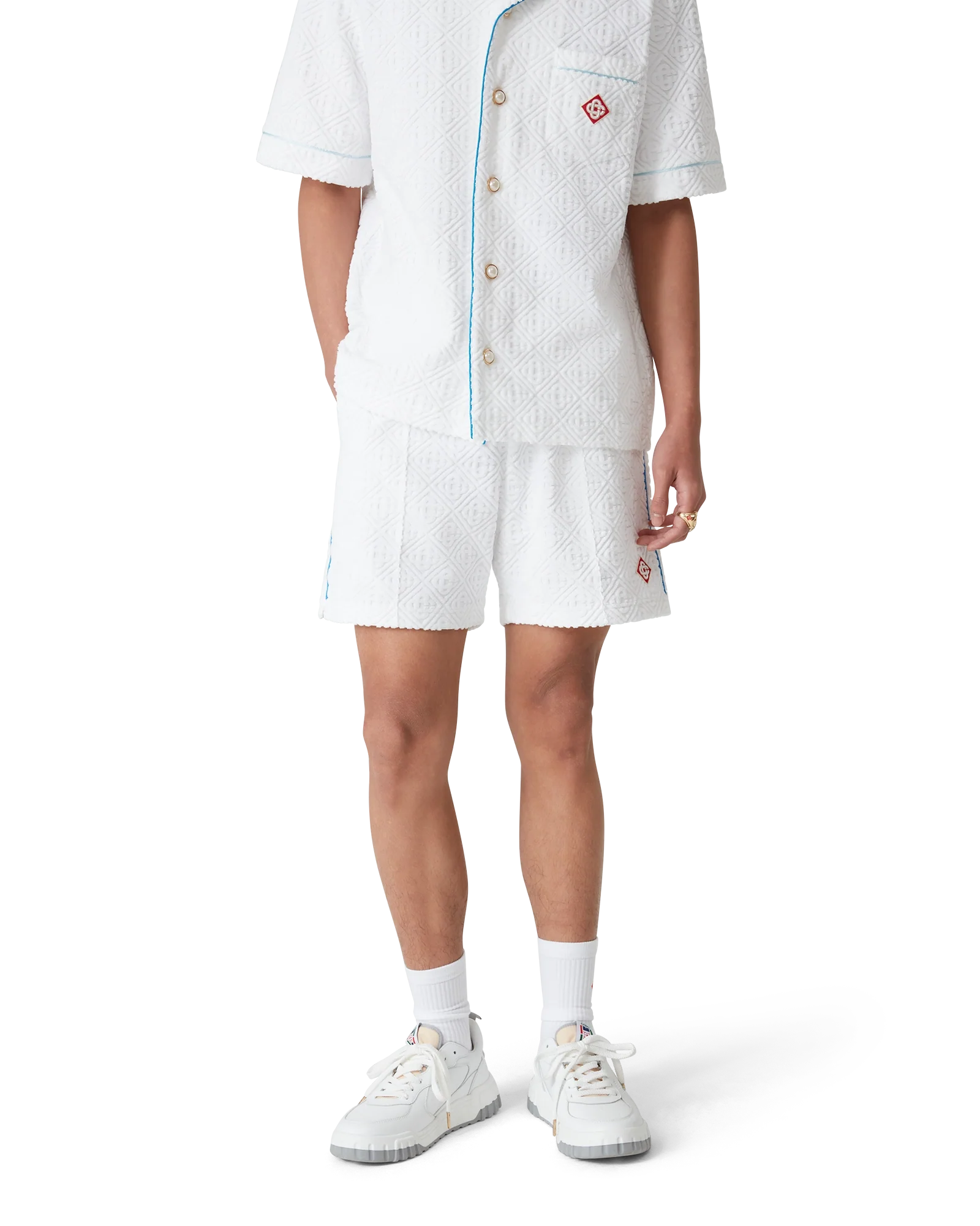 Tennis Stripe Towelling Shorts