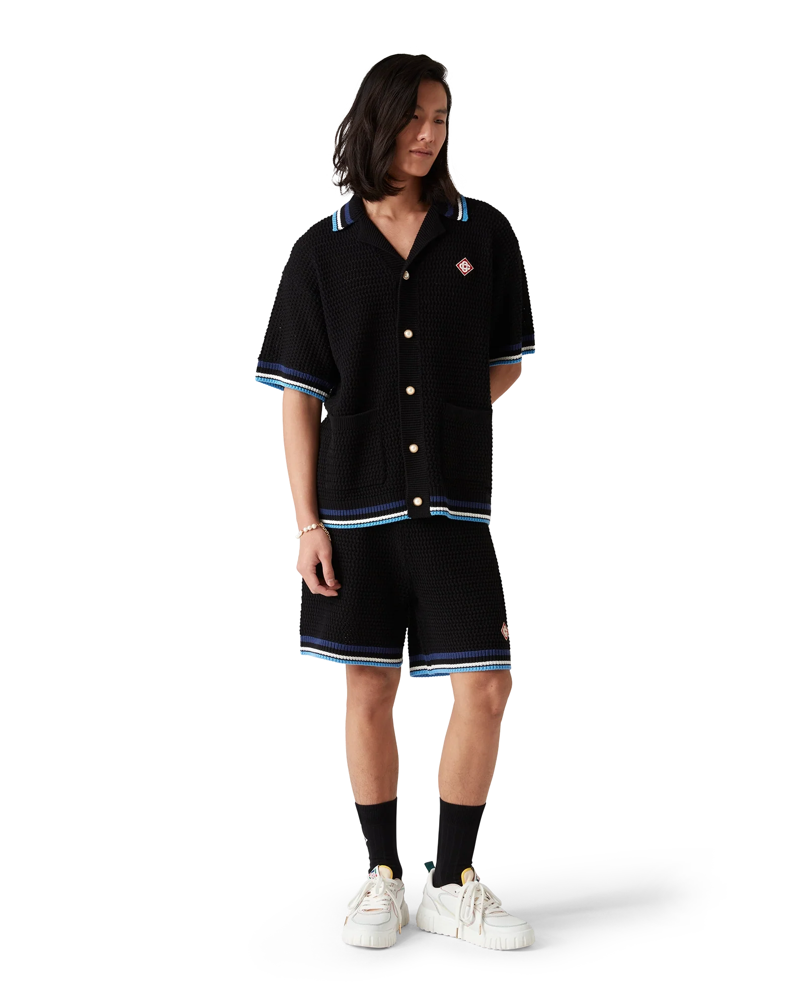 Gothic Short Sleeve Crochet Shirt