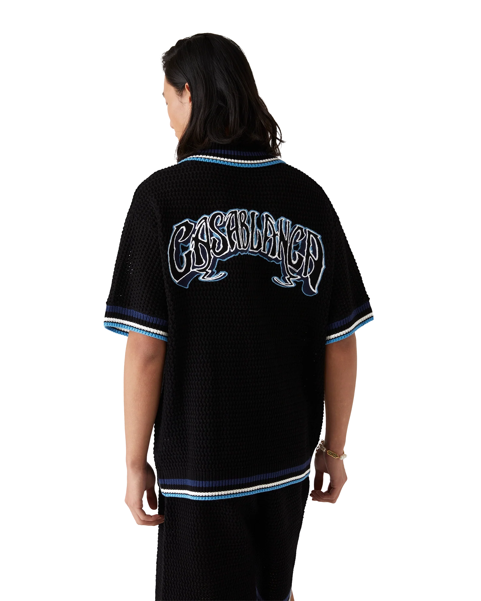 Gothic Short Sleeve Crochet Shirt