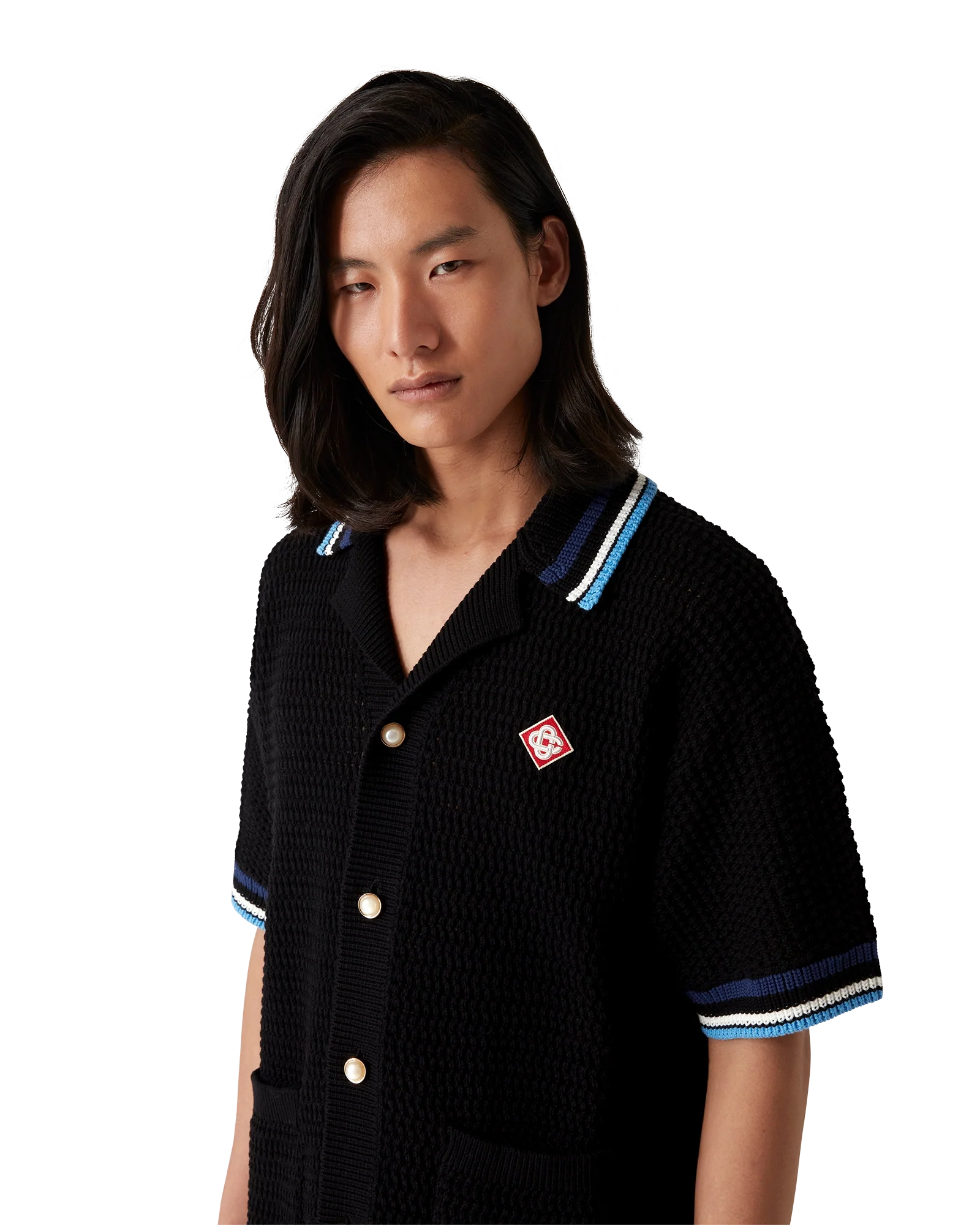 Gothic Short Sleeve Crochet Shirt