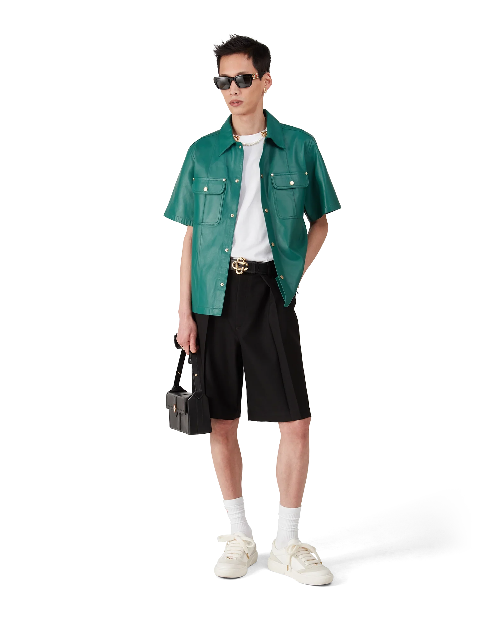 Leather Short Sleeve Shirt