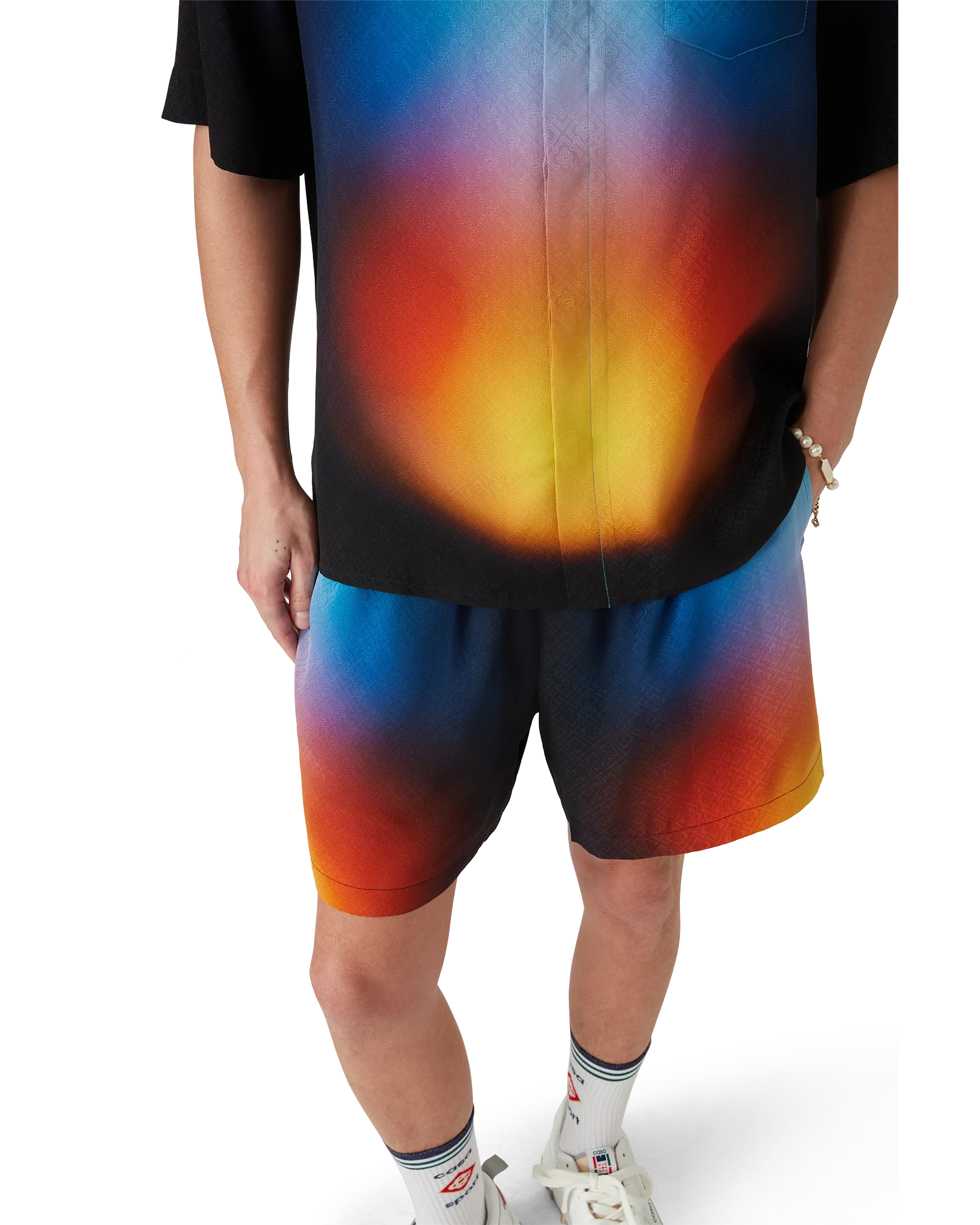 Gradient Silk Shorts