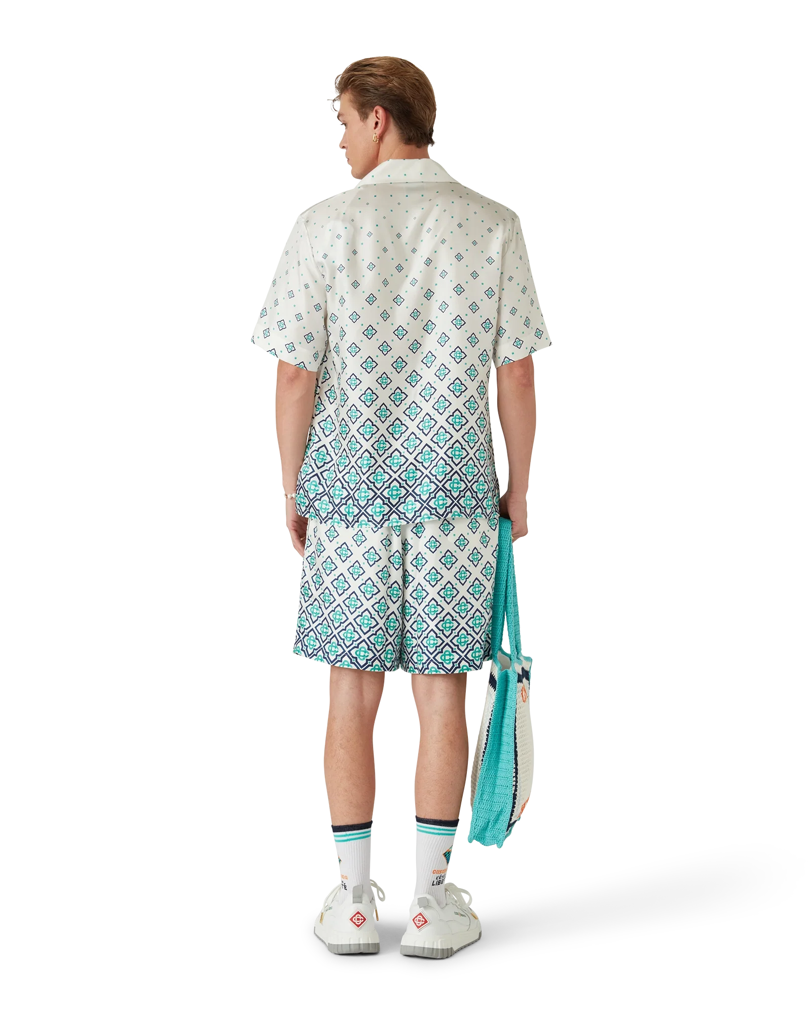 Gradient Monogram Silk Shorts