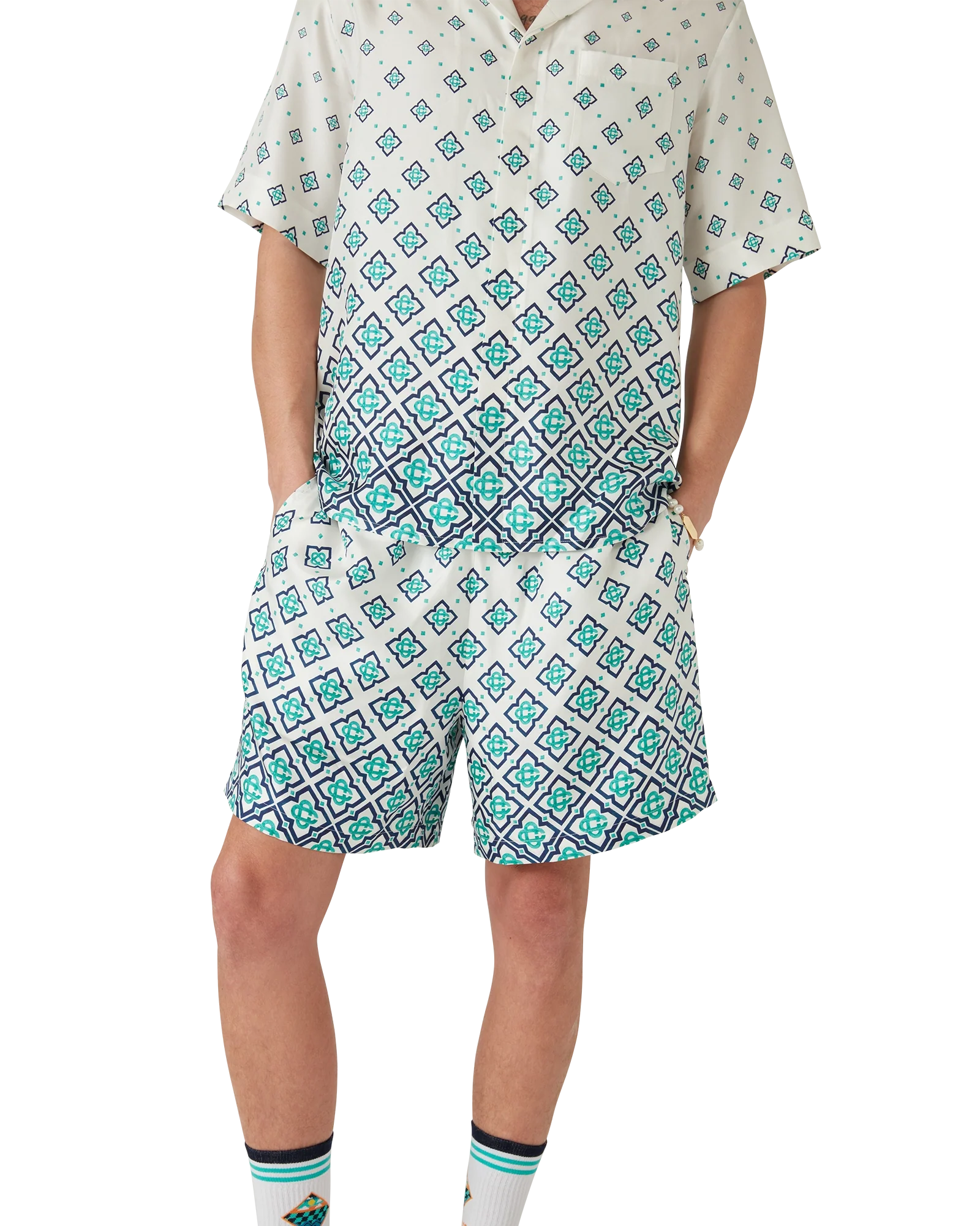 Gradient Monogram Silk Shorts