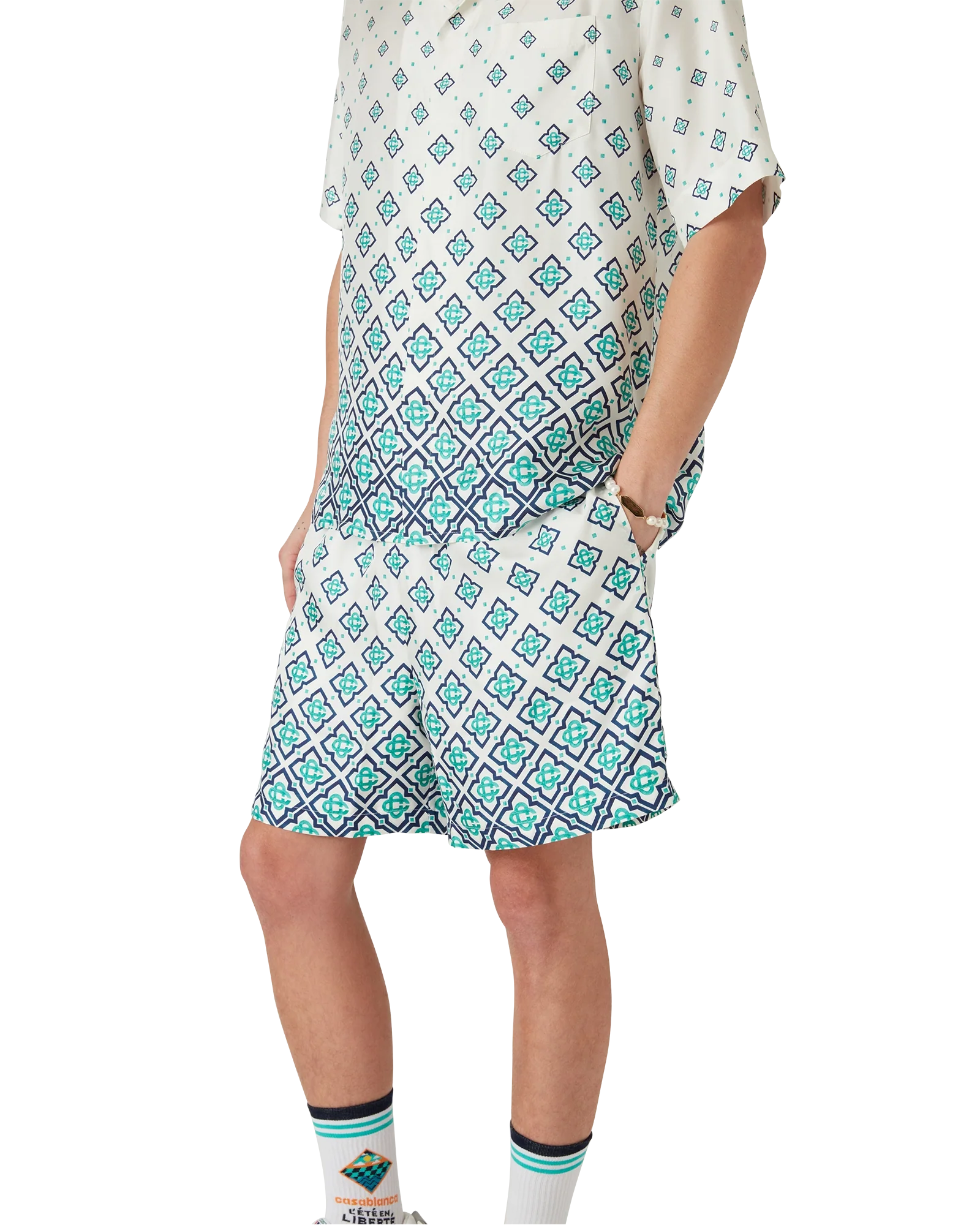 Gradient Monogram Silk Shorts