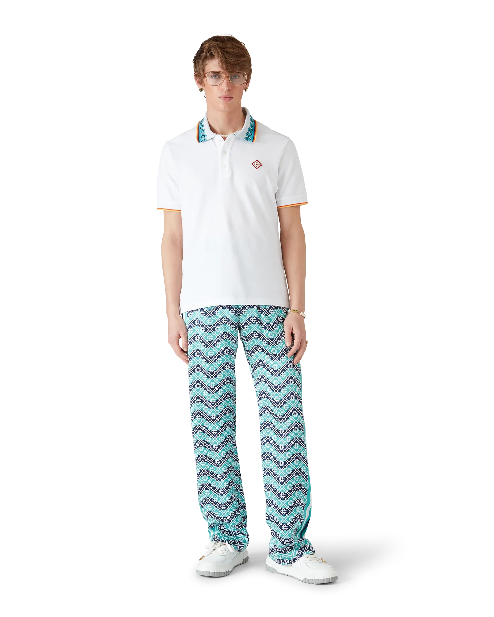 Monogram Wave Silk Trousers