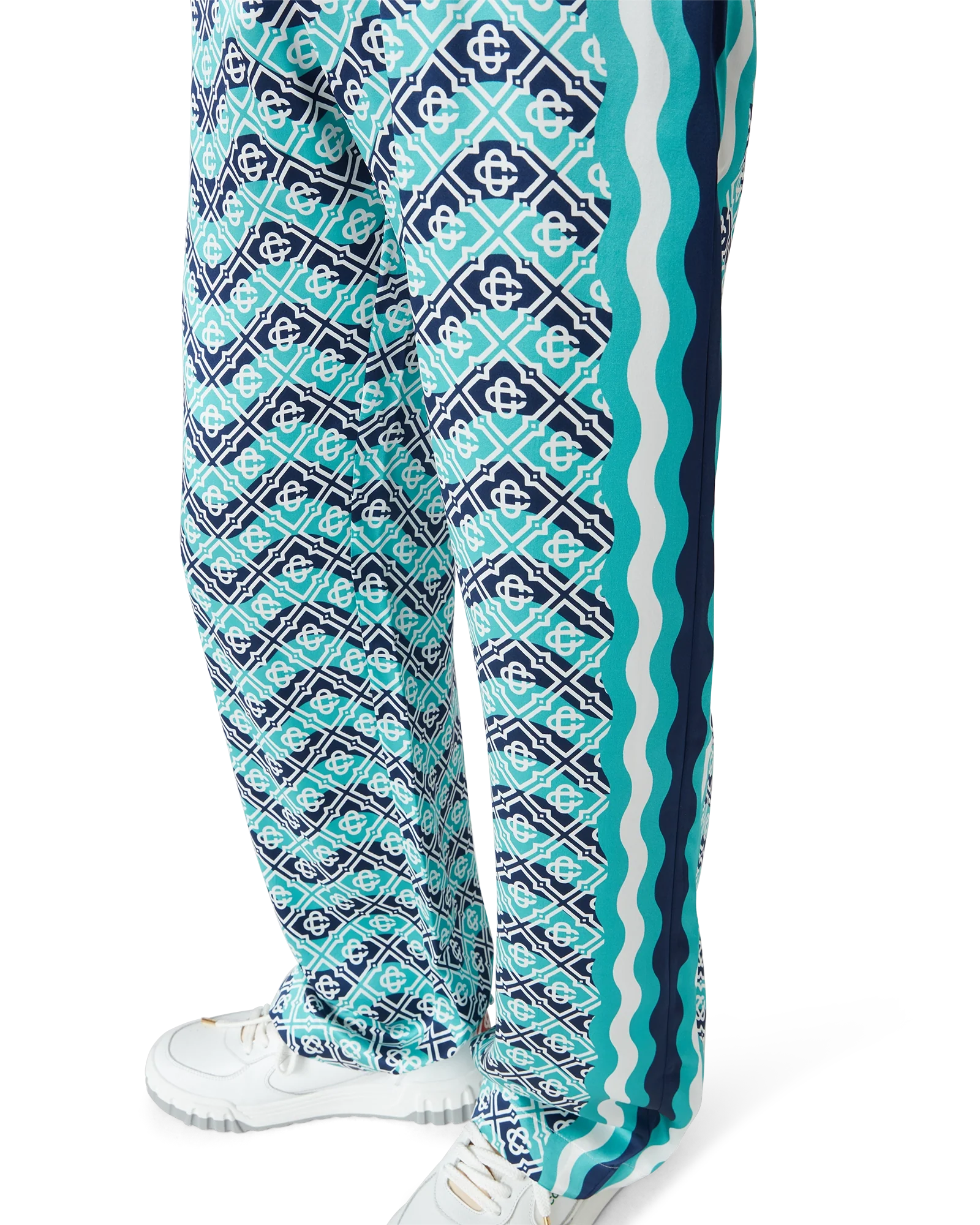 Monogram Wave Silk Trousers