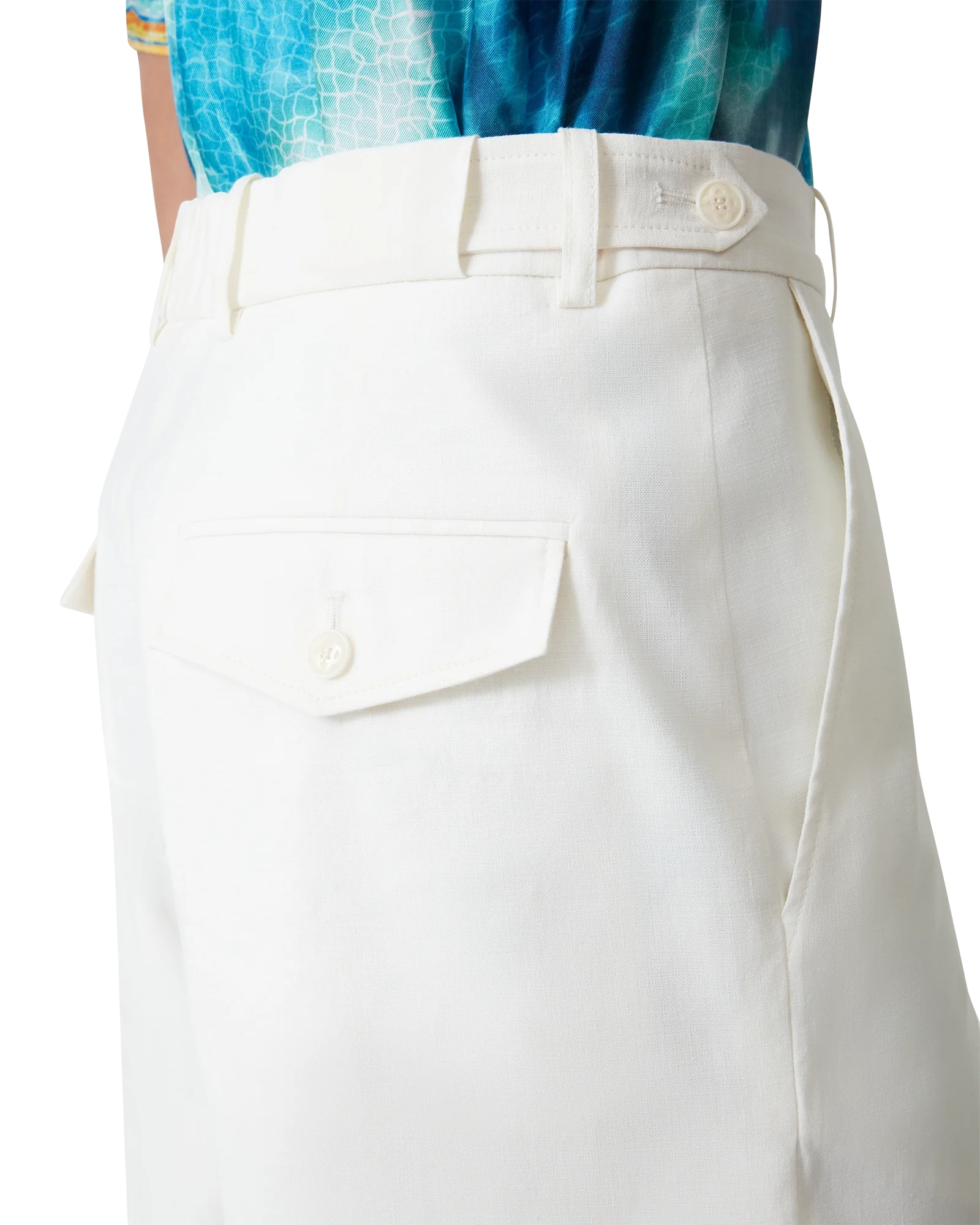 Linen Pleated Shorts