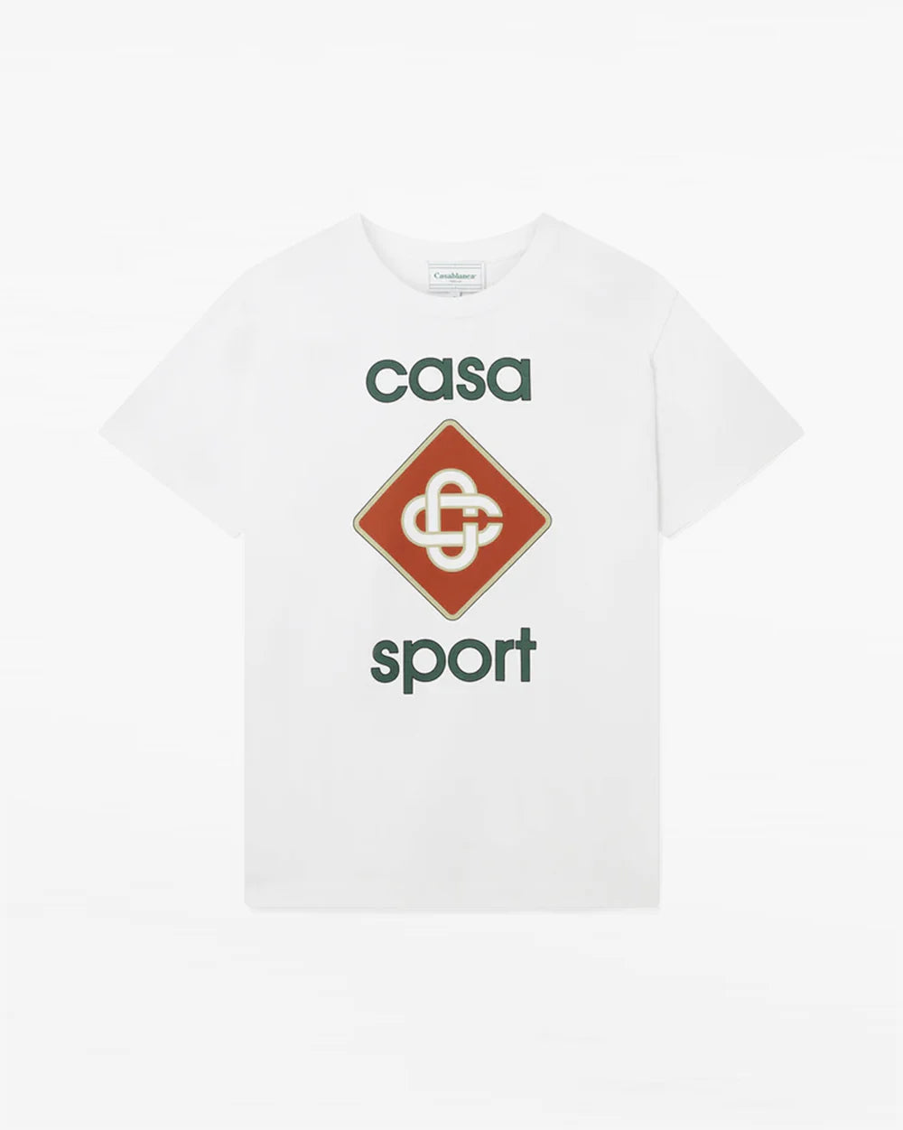 Casablanca T-Shirt Casa Sport Screen Printed Blanc