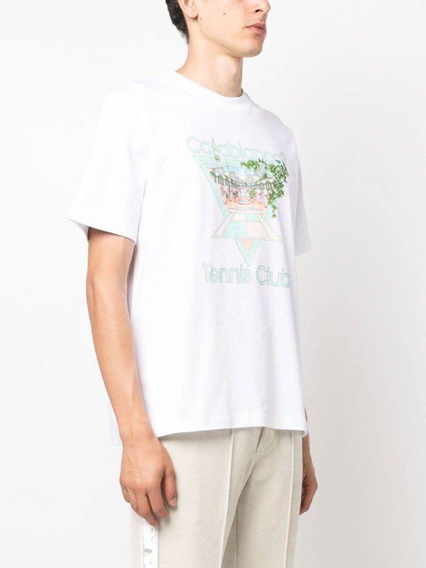 Casablanca T-Shirt Tennis Club Blanc