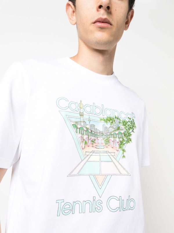 Casablanca T-Shirt Tennis Club Blanc