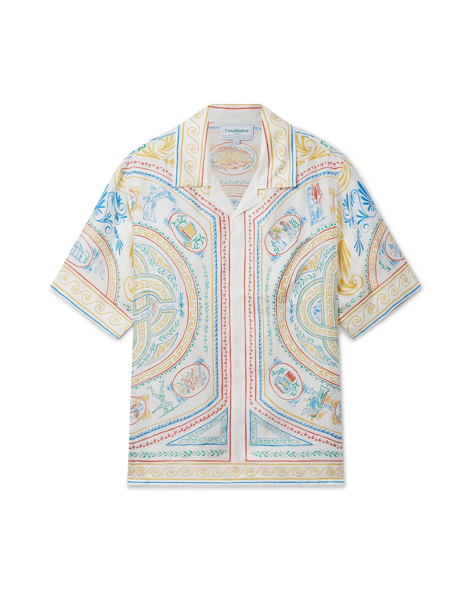 Crayon Vase Short Sleeve Silk Shirt