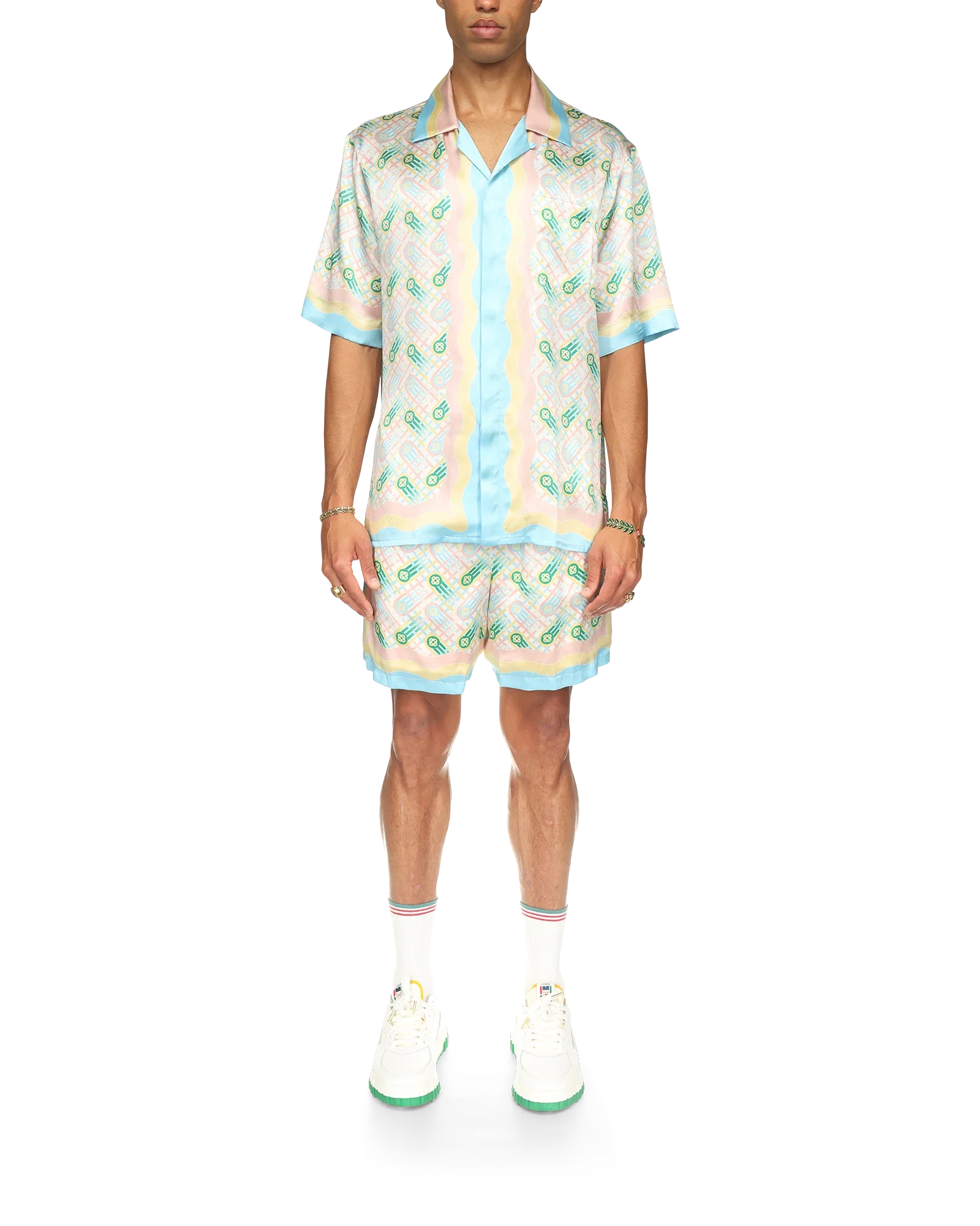 Ping Pong Short Sleeve Silk Shirt
