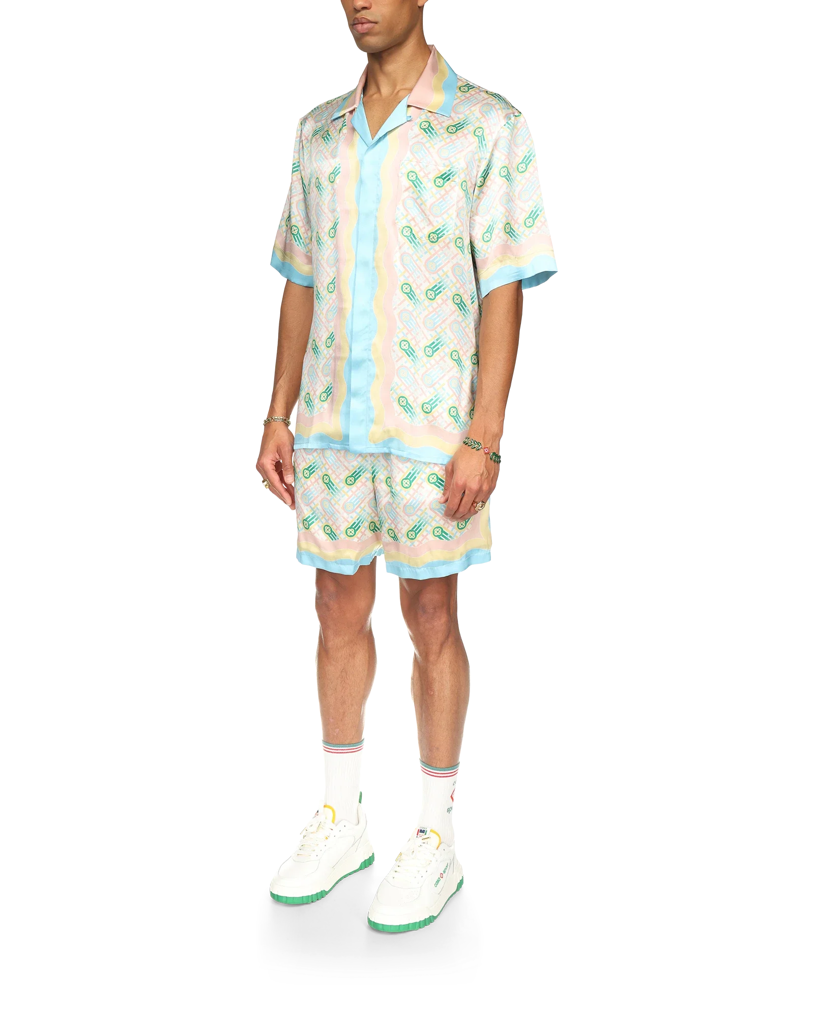 Ping Pong Short Sleeve Silk Shirt