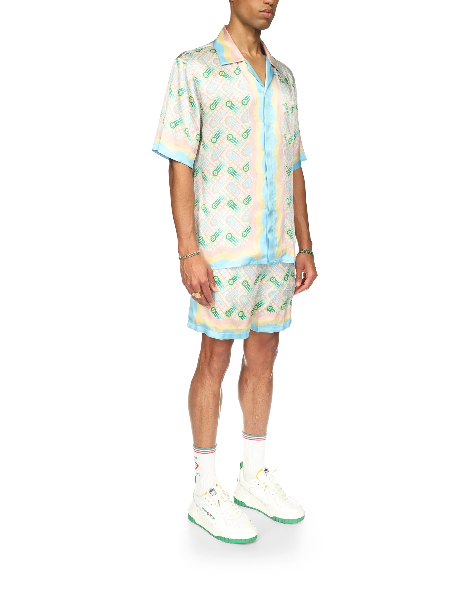 Ping Pong Short Sleeve Silk Shirt