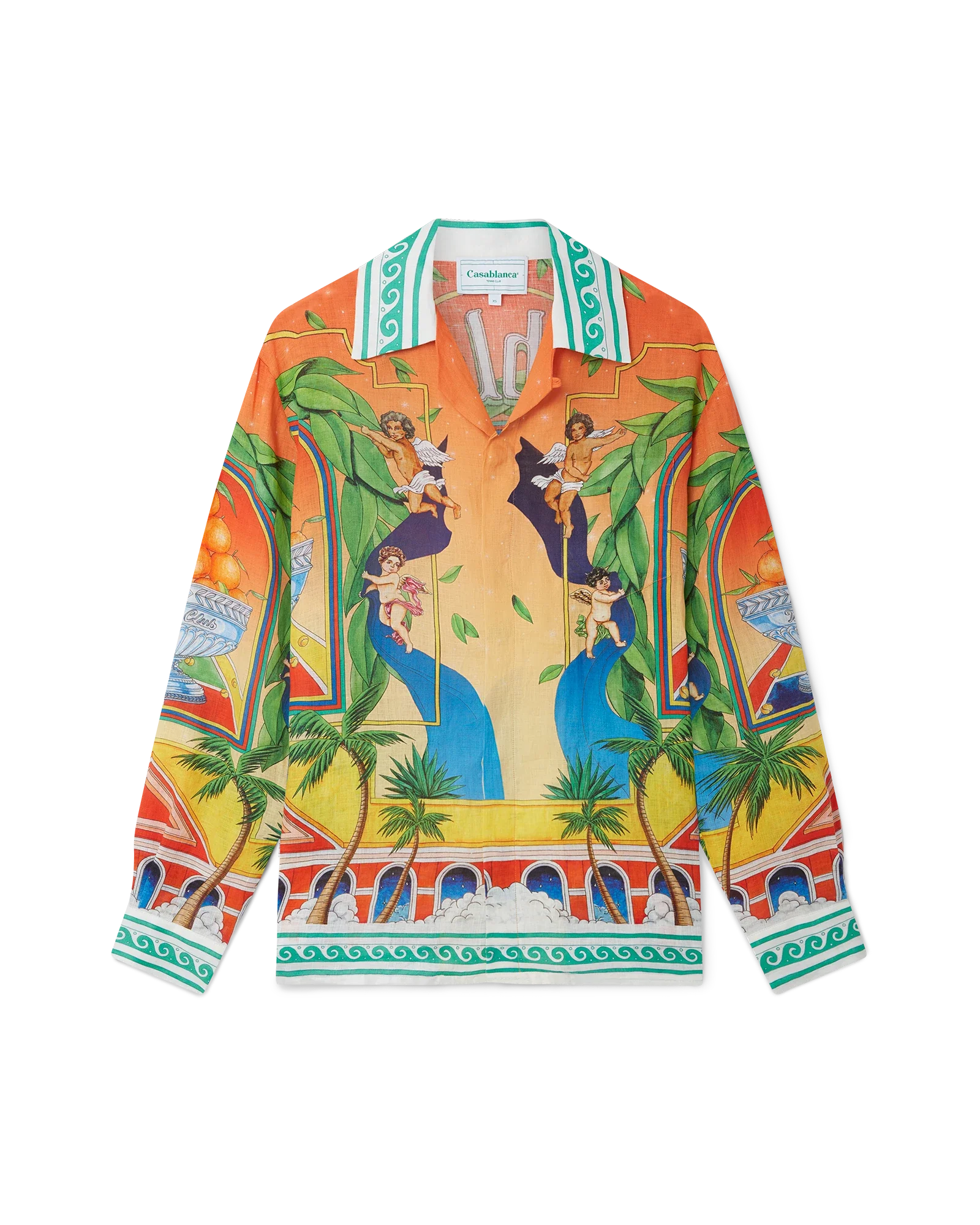 Trophy Orange Linen Shirt