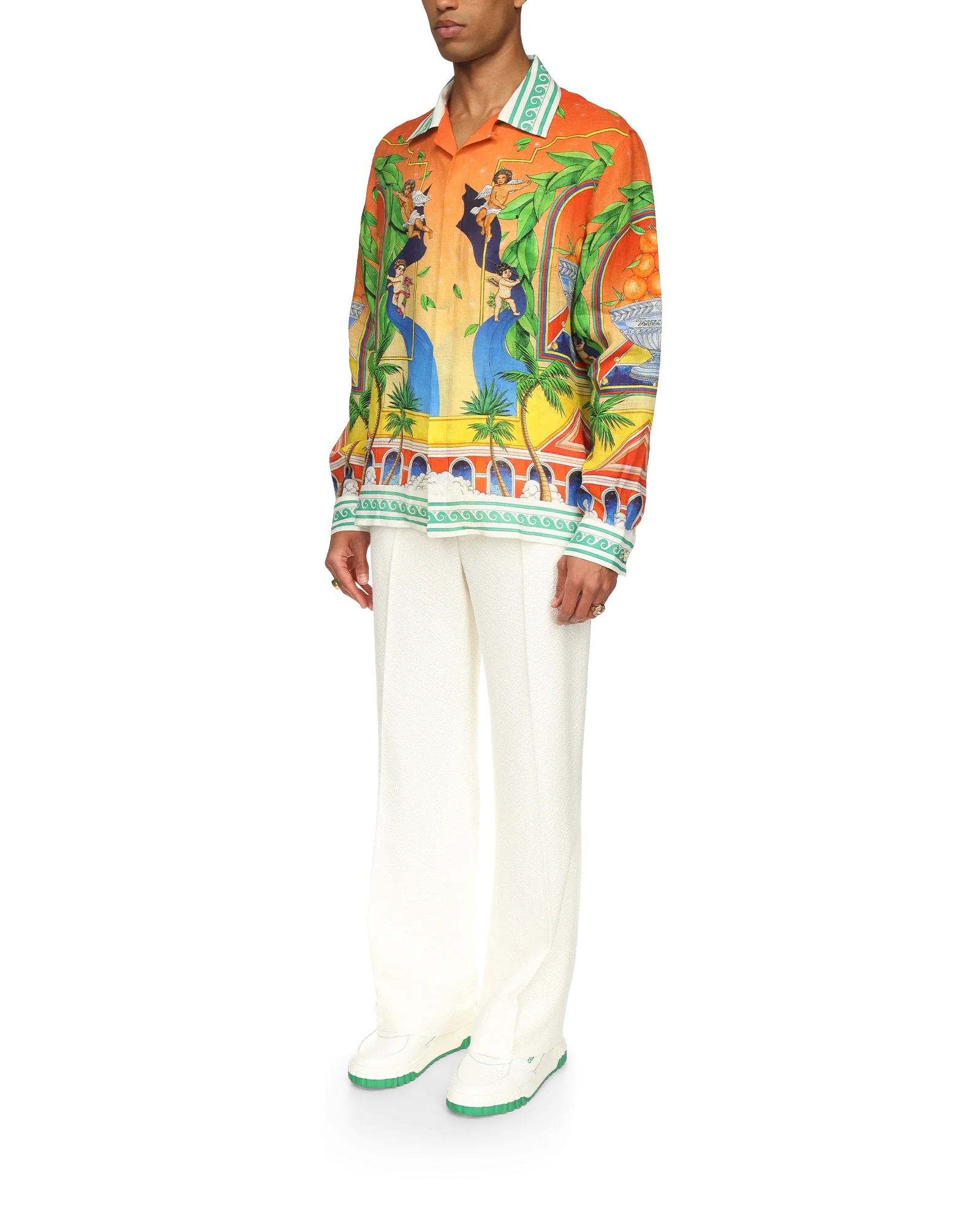 Trophy Orange Linen Shirt