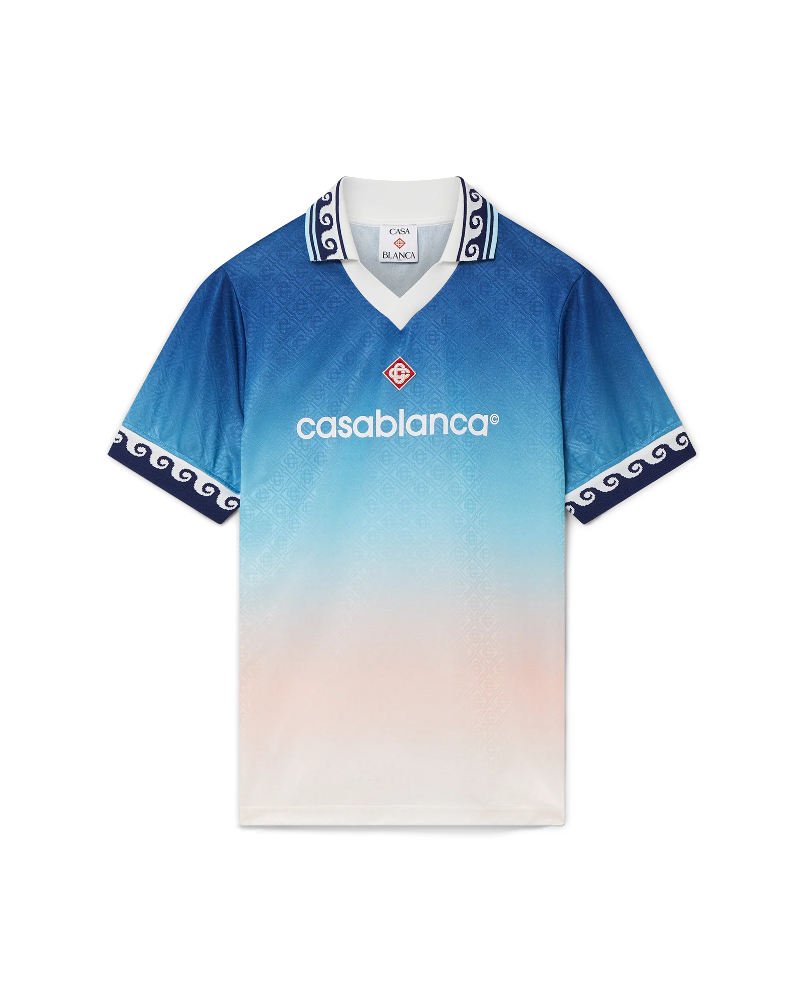 Jacquard Gradient Short Sleeve Football Shirt
