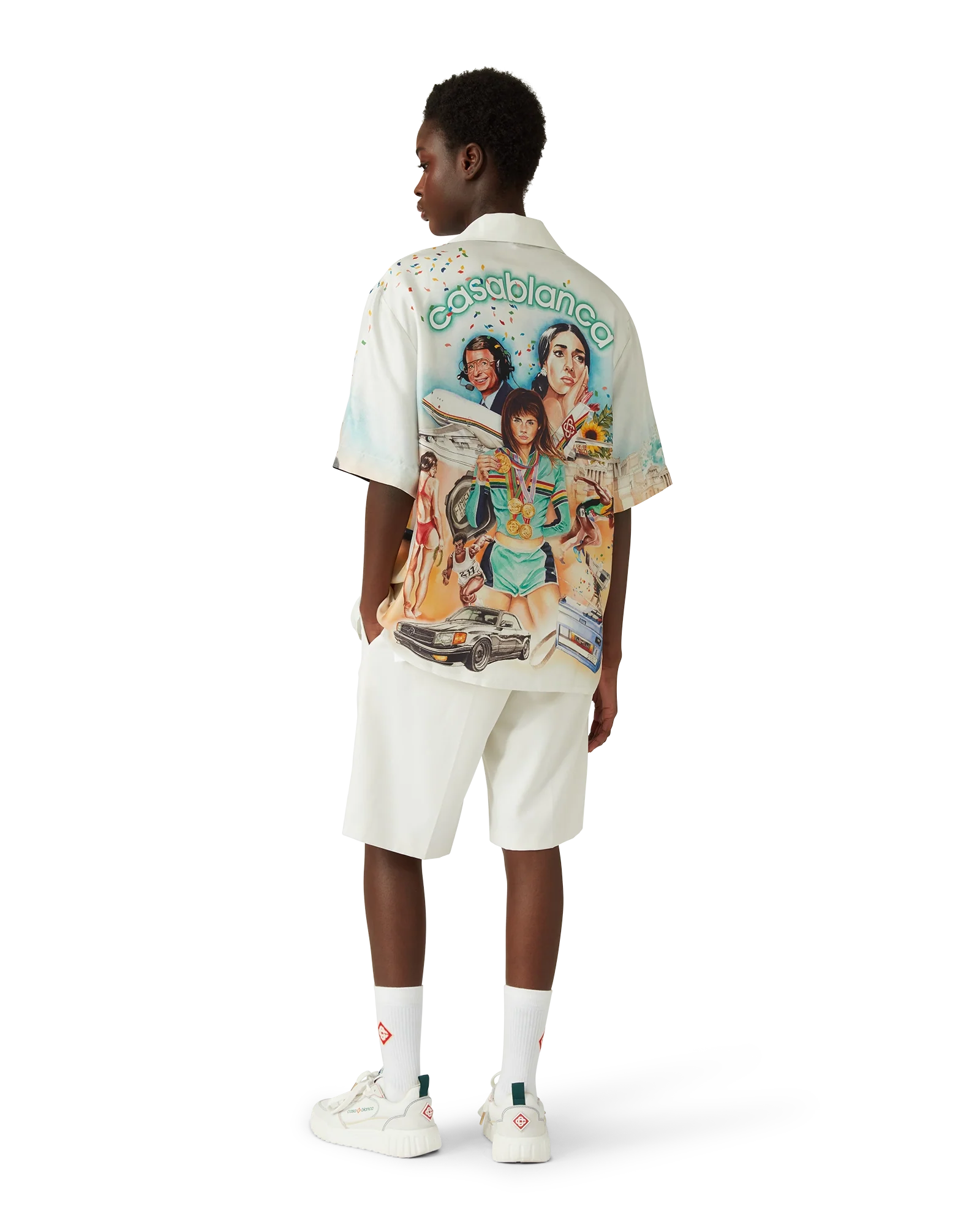 Celebration Du Sport Short Sleeve Silk Shirt