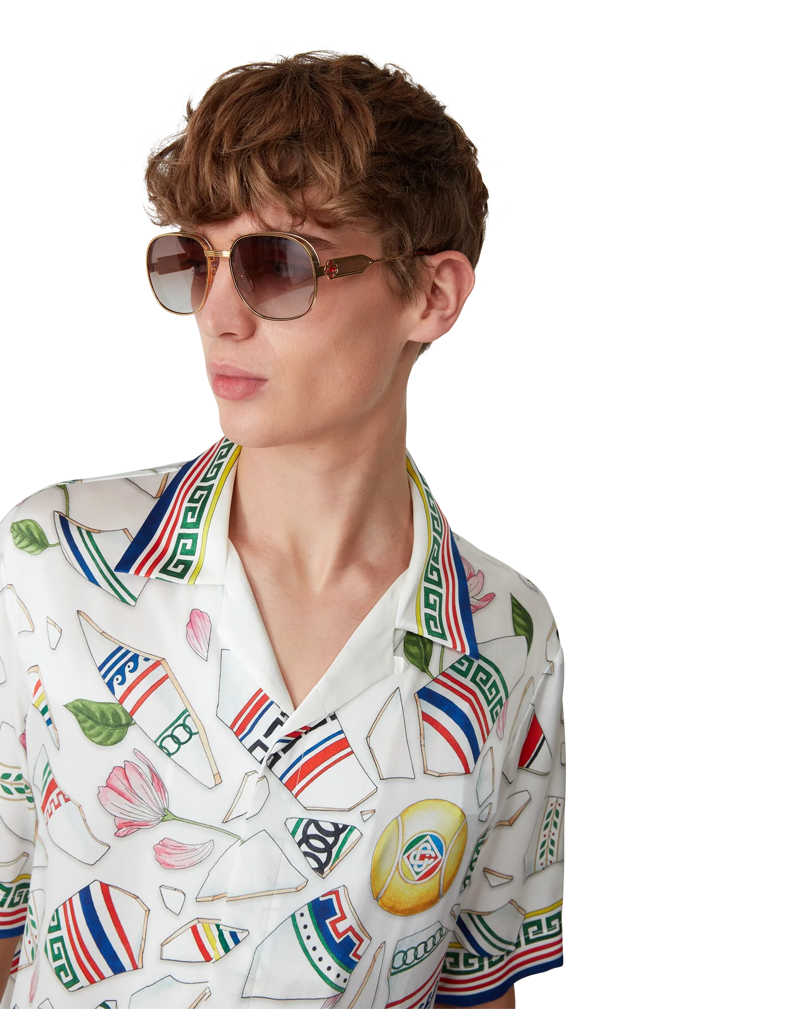 Le Vase Brise Short Sleeve Silk Shirt