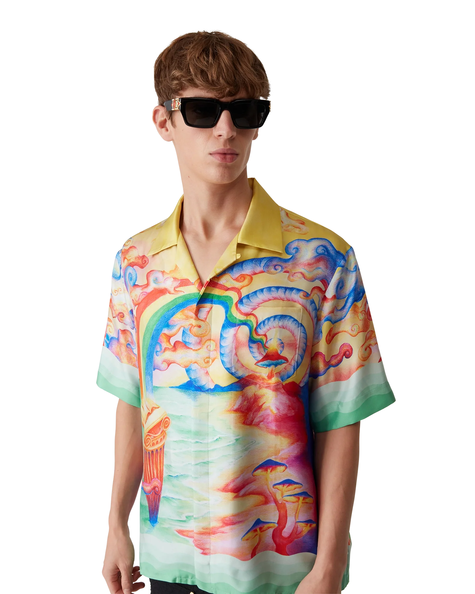 Nature's Teacher Short Sleeve Silk Shirt