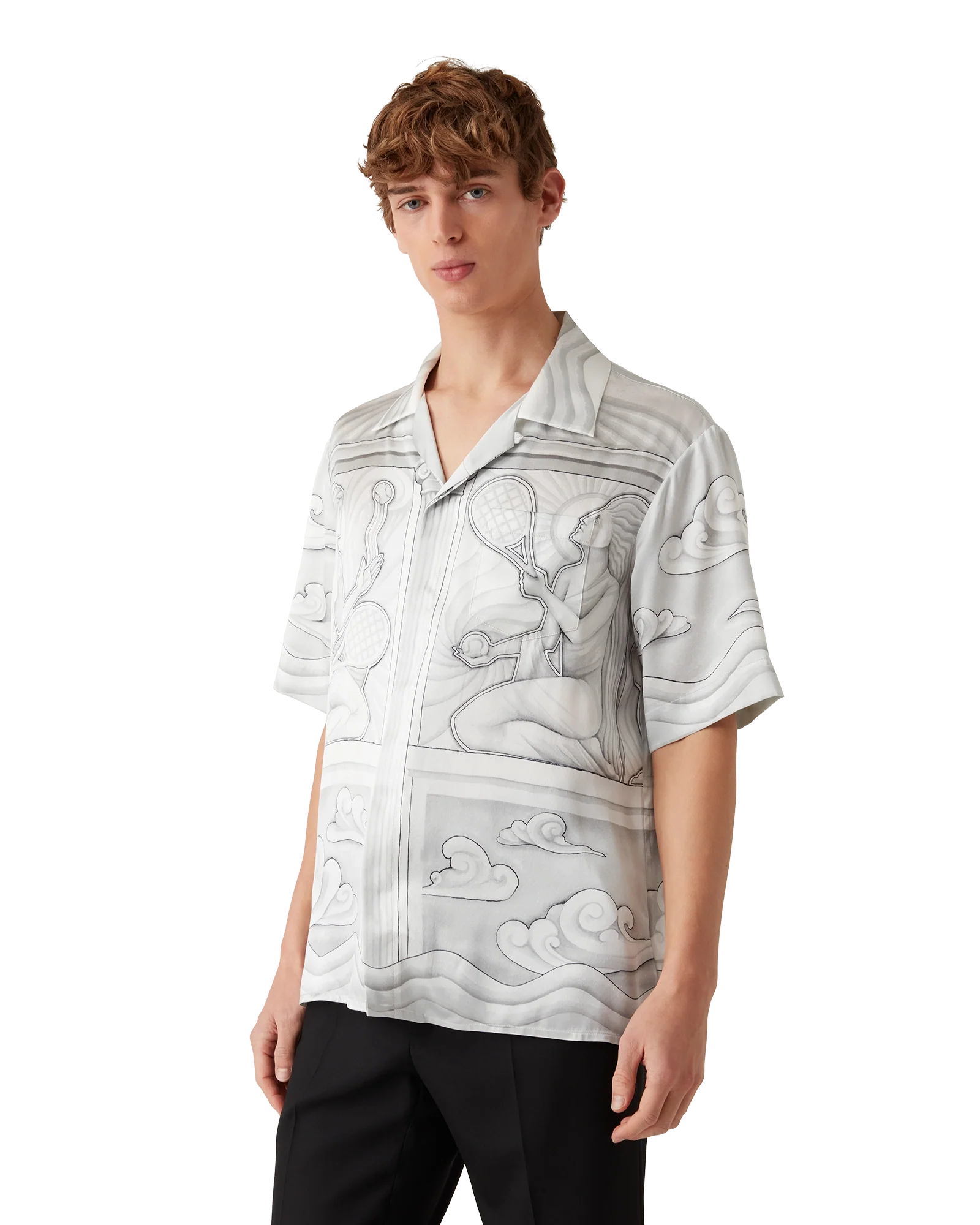 Sacred Stone Short Sleeve Silk Shirt