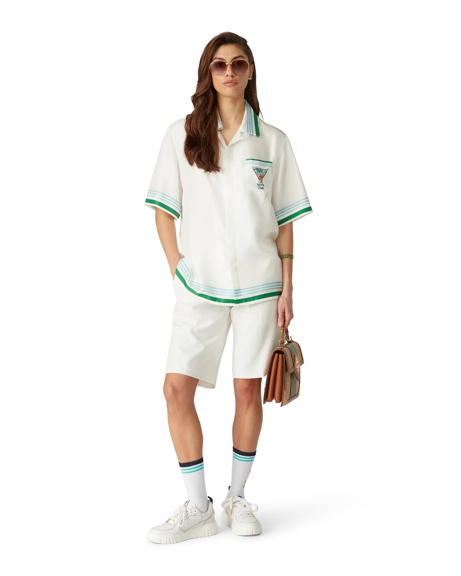 Metaphysical Tennis Icon Short Sleeve Silk Shirt