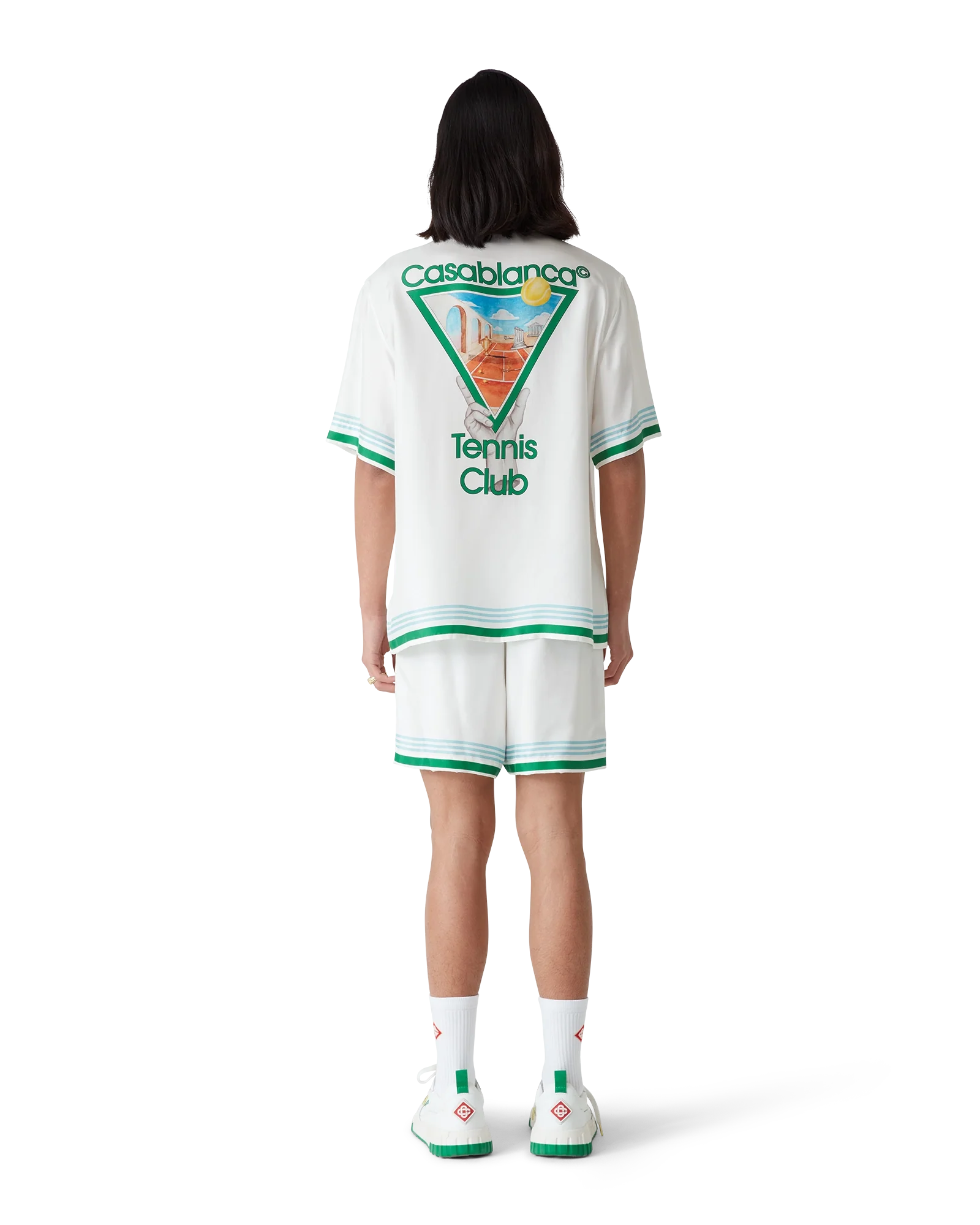 Metaphysical Tennis Icon Short Sleeve Silk Shirt