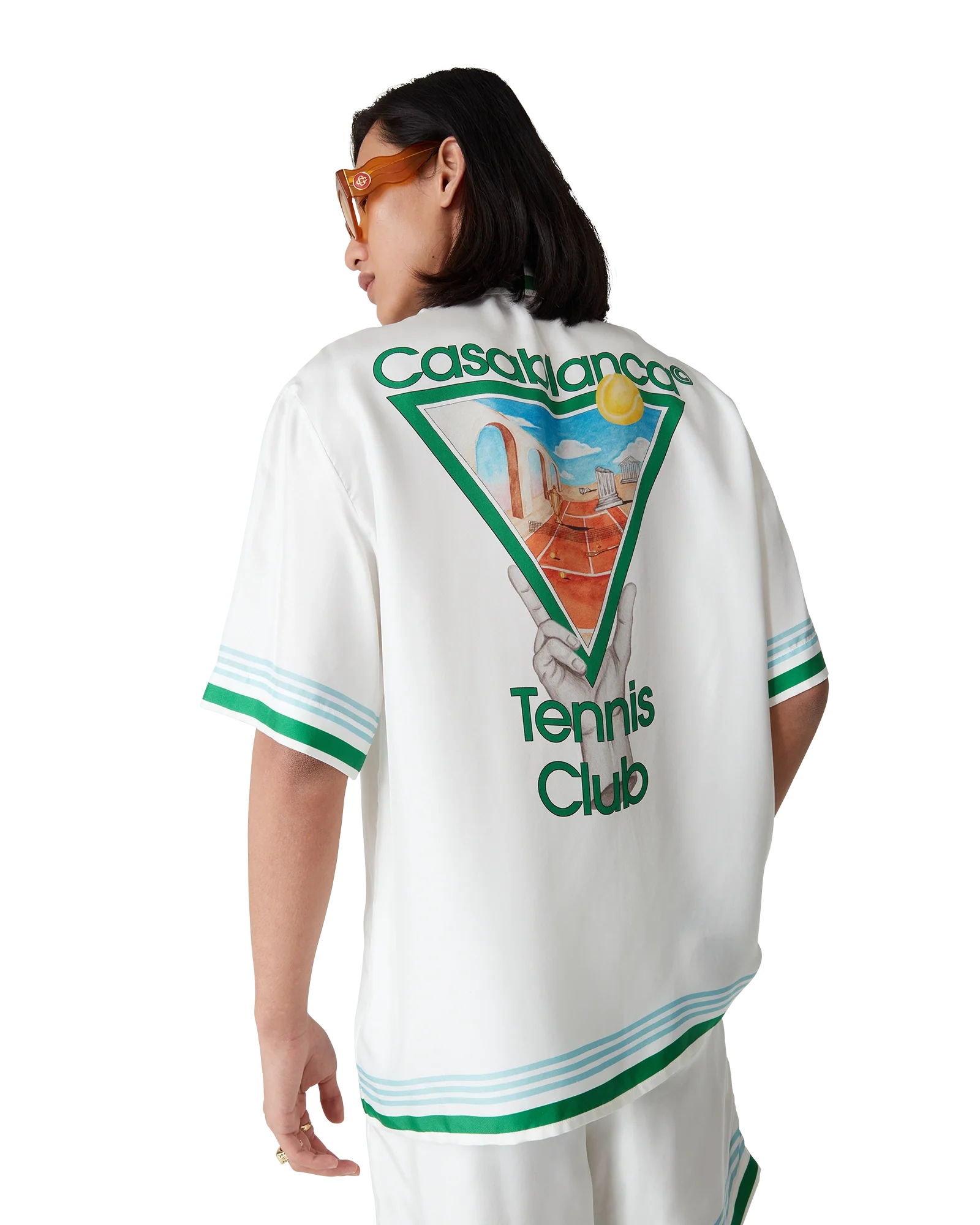 Metaphysical Tennis Icon Short Sleeve Silk Shirt