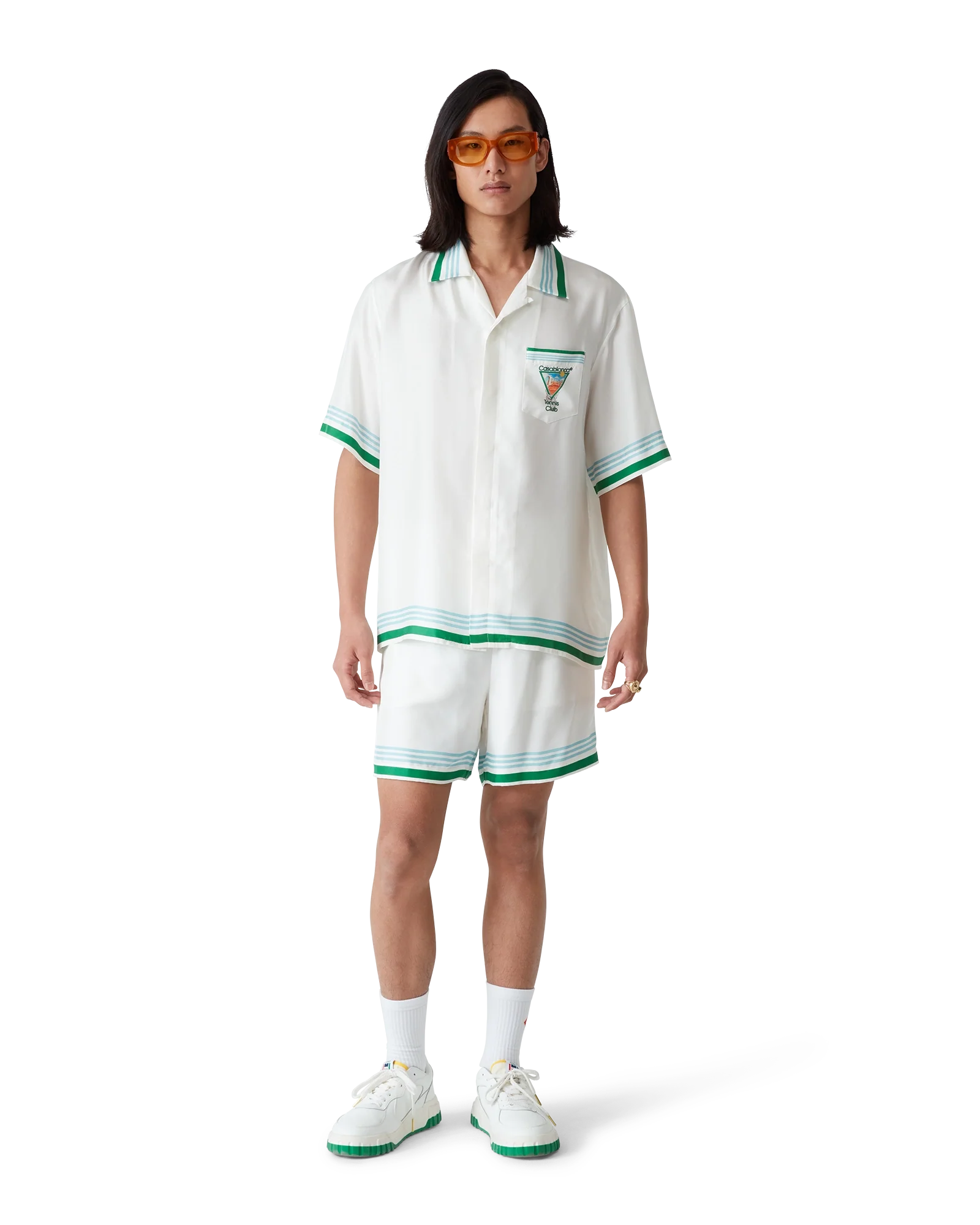 Metaphysical Tennis Icon Short Sleeve Silk Shirt