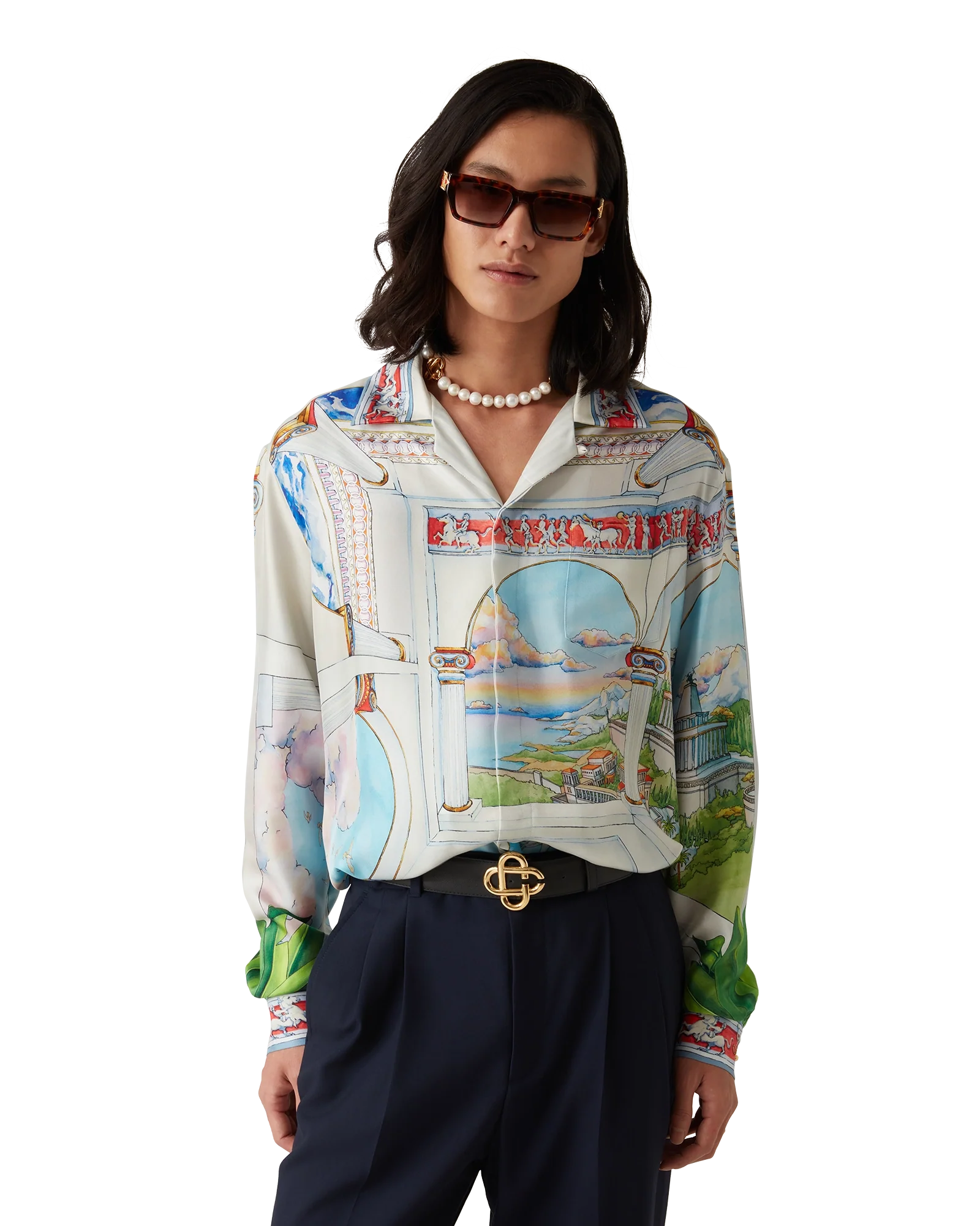 Le Passage Long Sleeve Silk Shirt