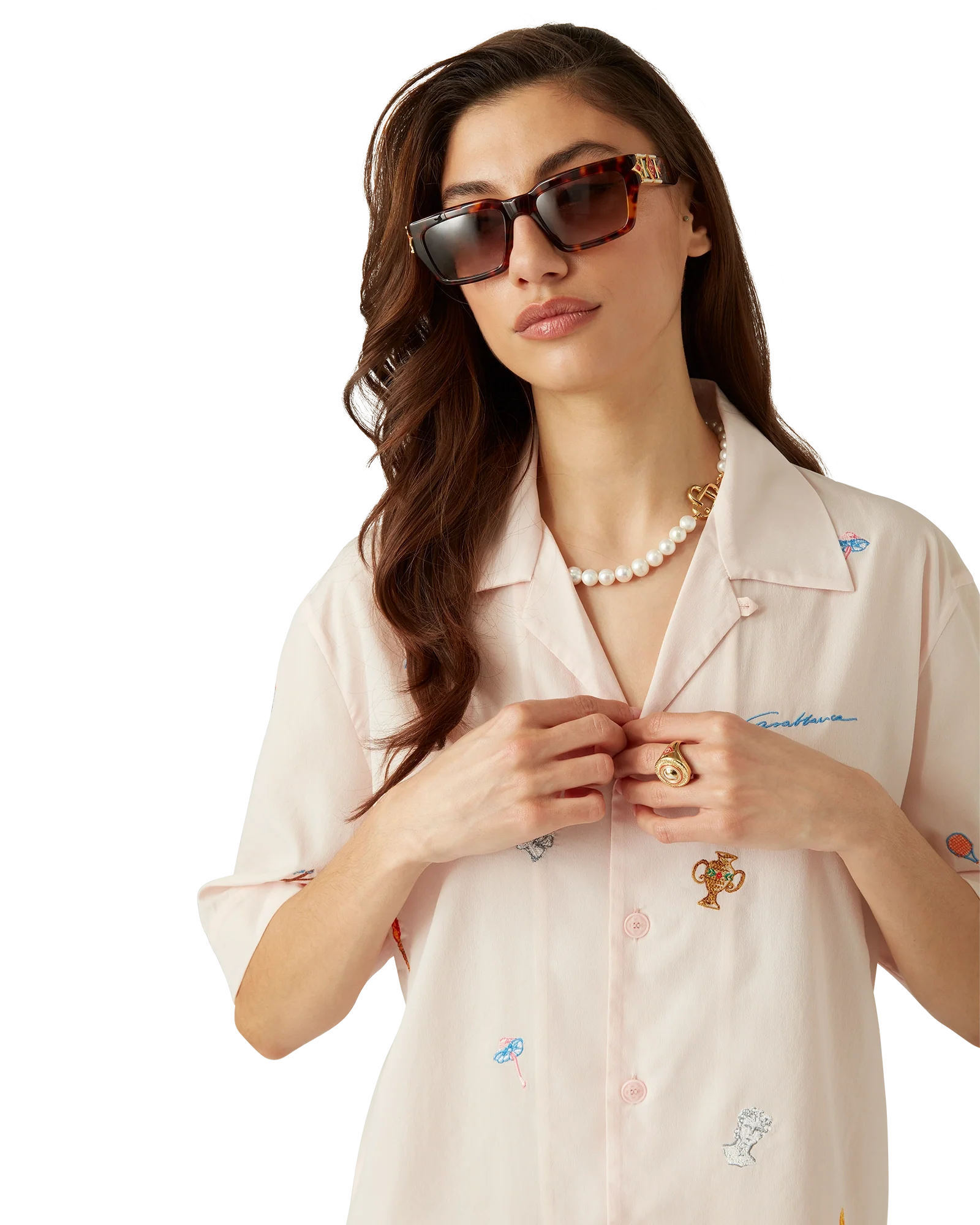 Embroidered Motif Shirt