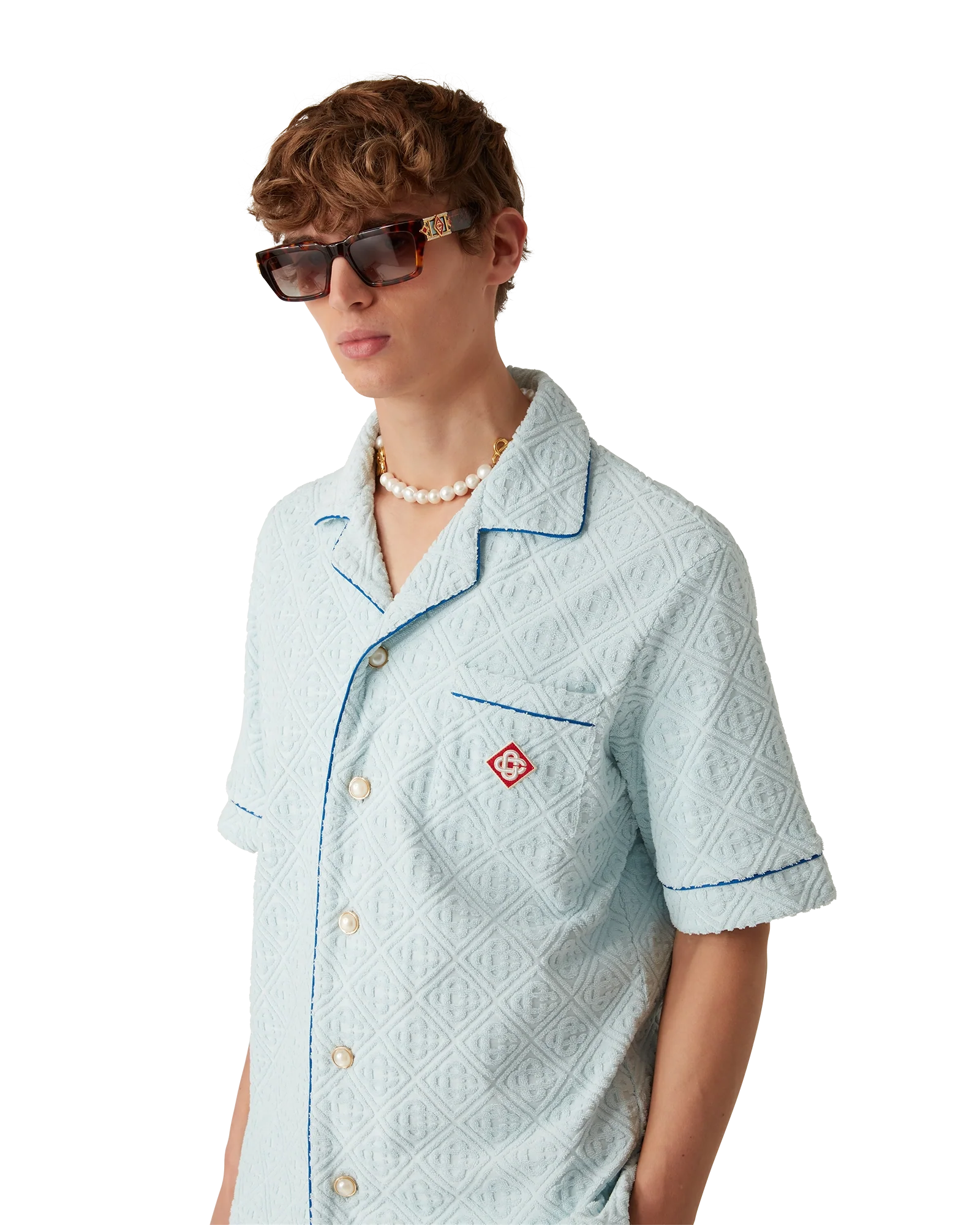 Monogram Towelling Short Sleeve Shirt