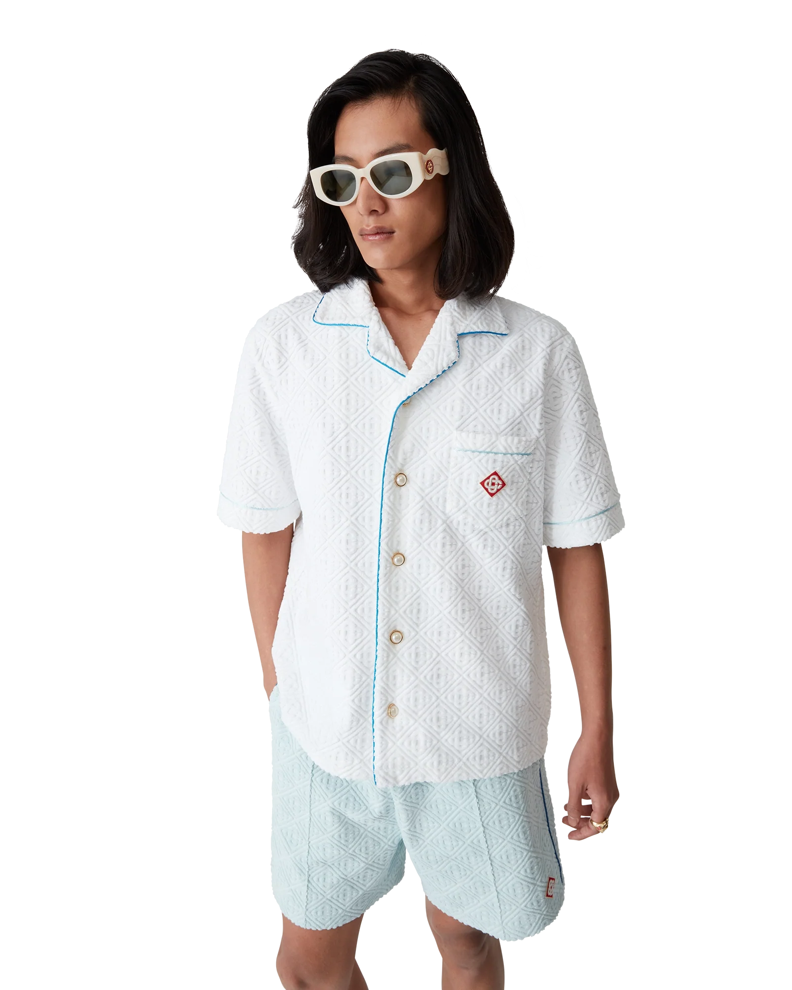 Monogram Short Sleeve Towelling Shirt