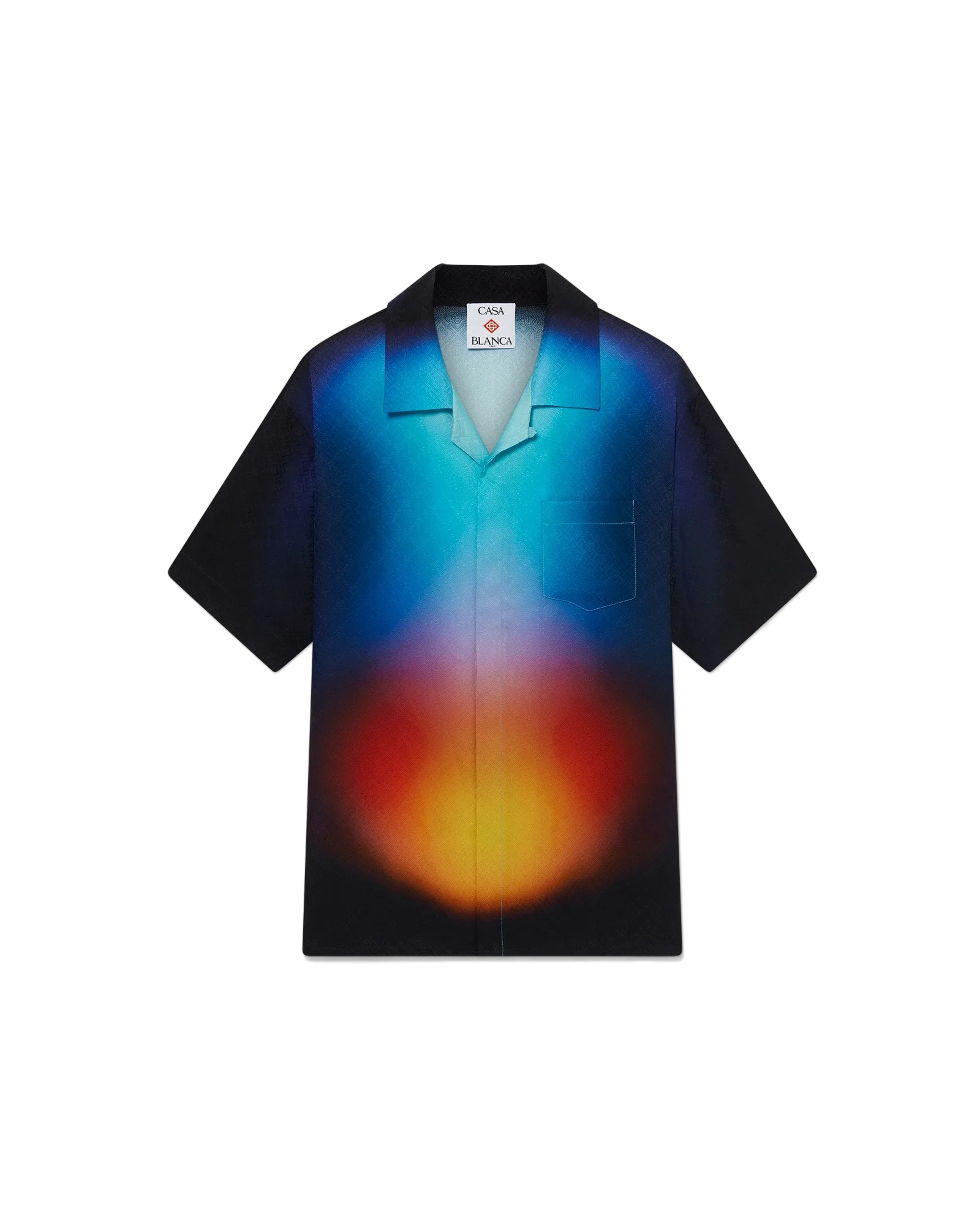 Gradient Silk Short Sleeve Shirt