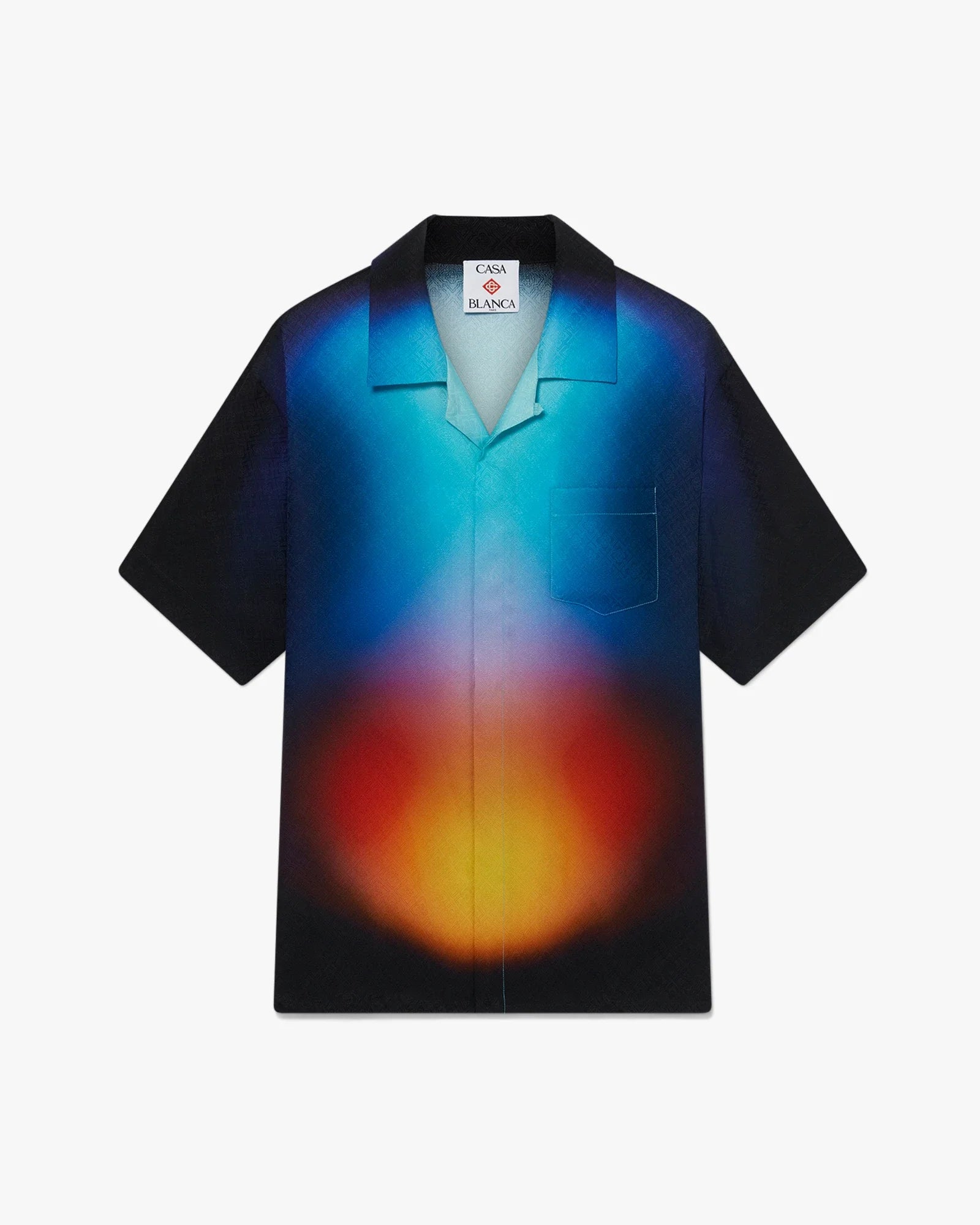 Gradient Silk Short Sleeve Shirt