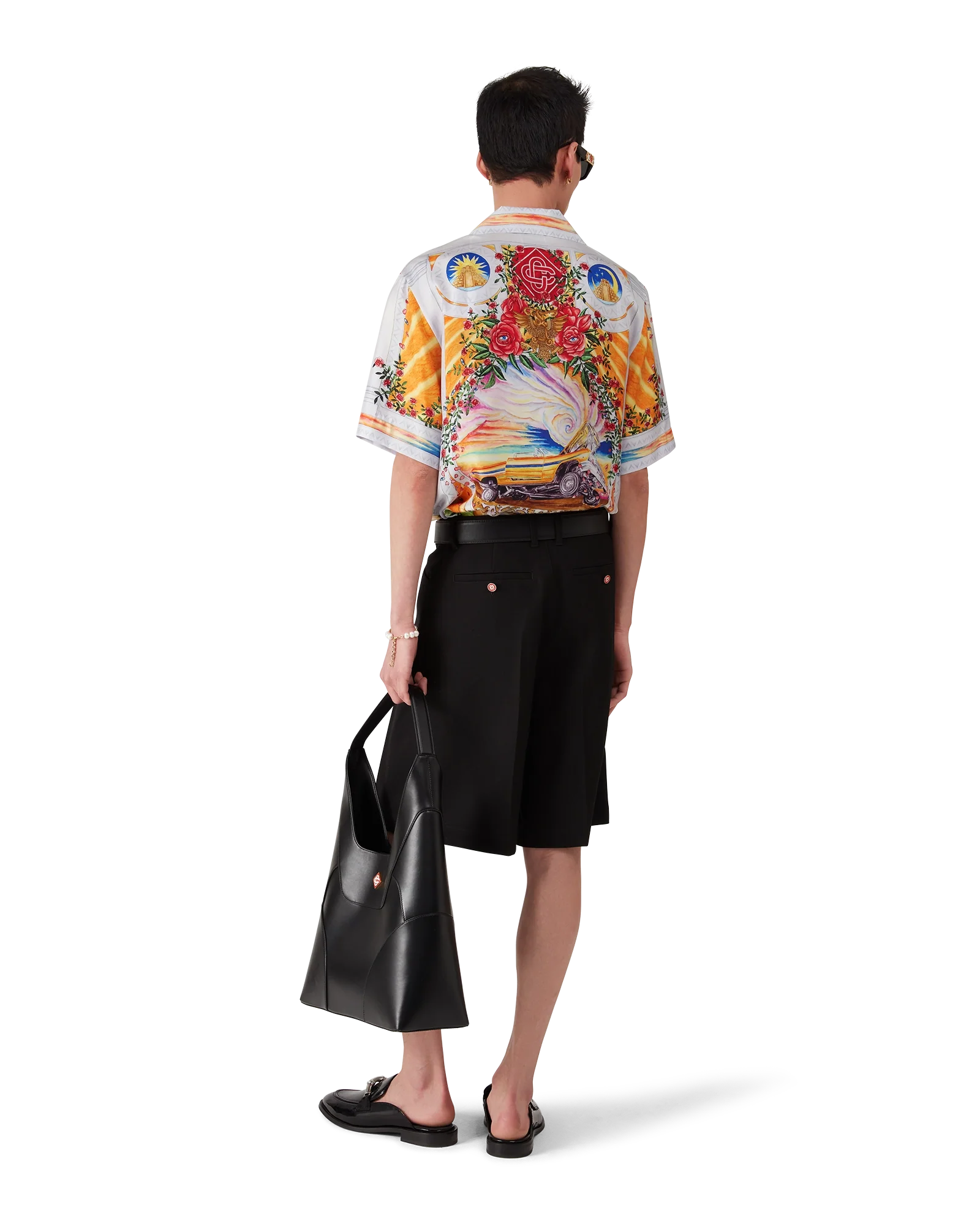 La Tornade De Rose Short Sleeve Silk Shirt