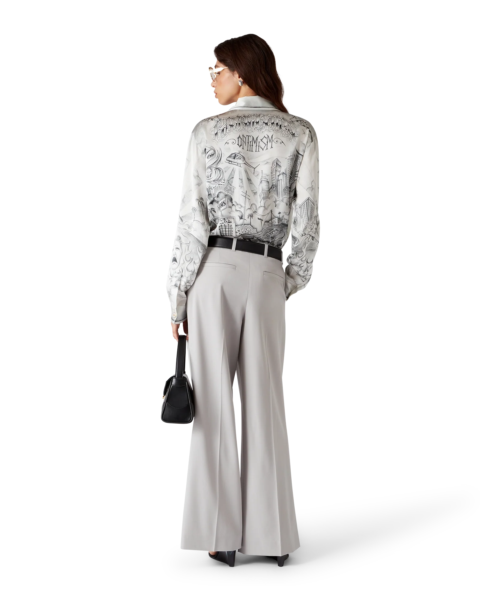 Tattoo Long Sleeve Silk Shirt