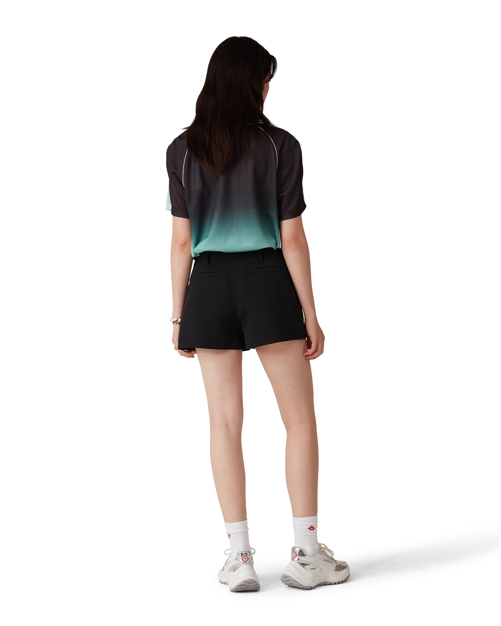 Gradient Monogram Jacquard Football Short Sleeve Shirt