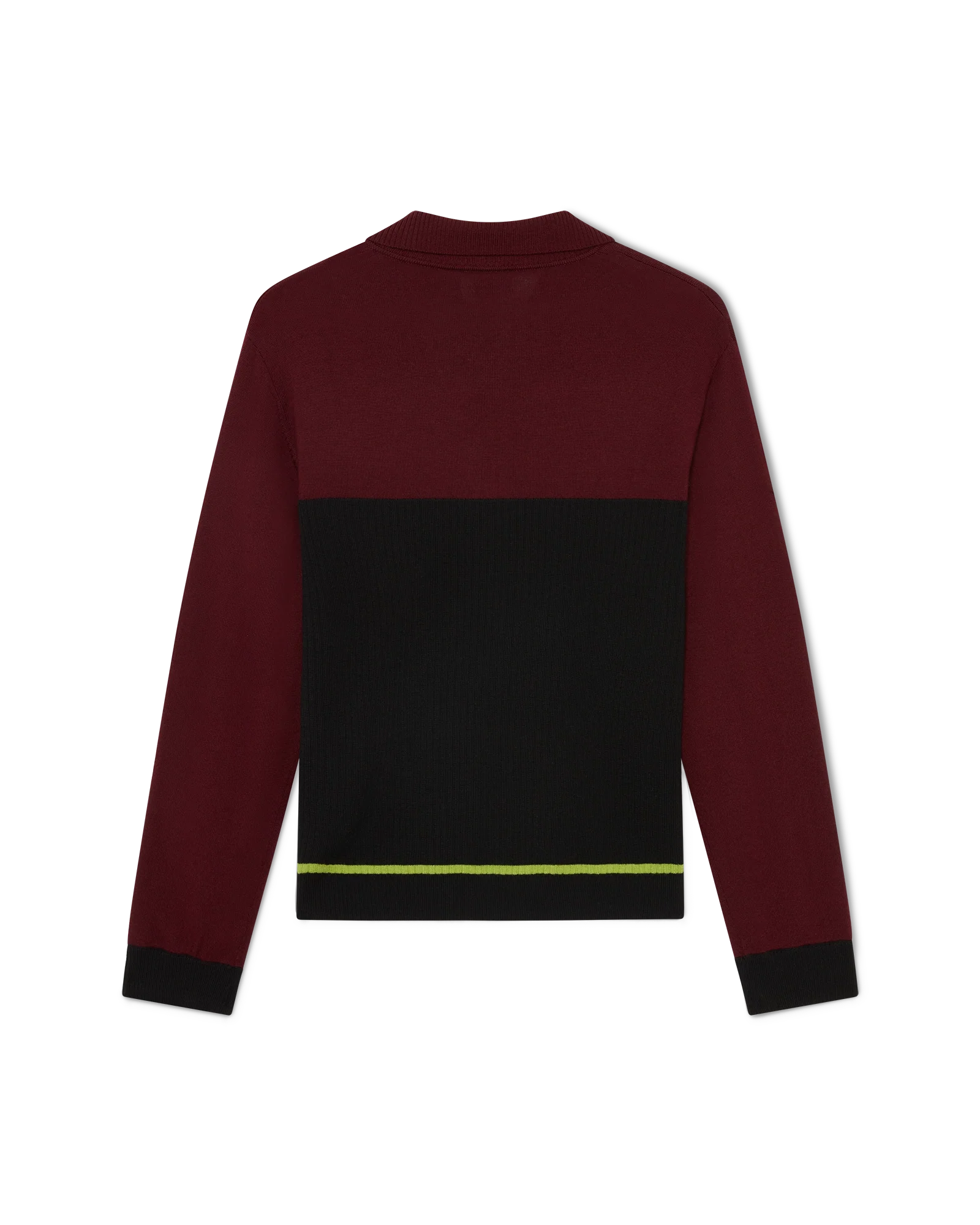 Striped Oversized Long Sleeve Polo Shirt