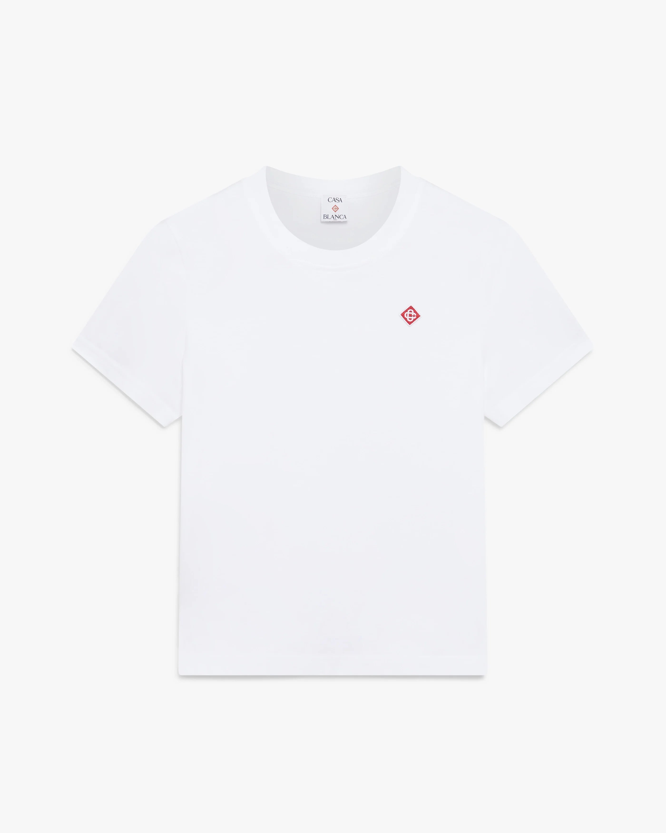 Classic Embroidery Patch Fitted Short Sleeve T-Shirt