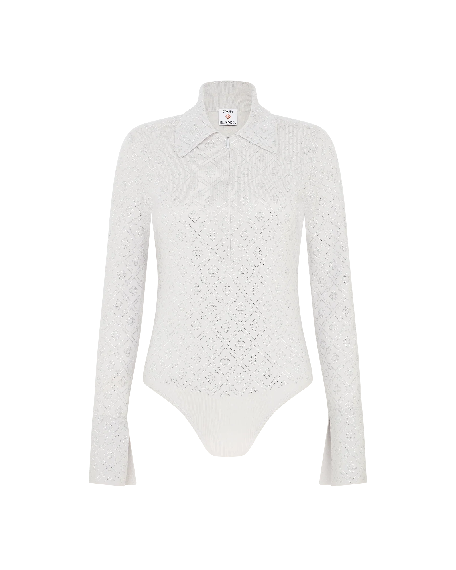 Crystal Monogram Knit Bodysuit