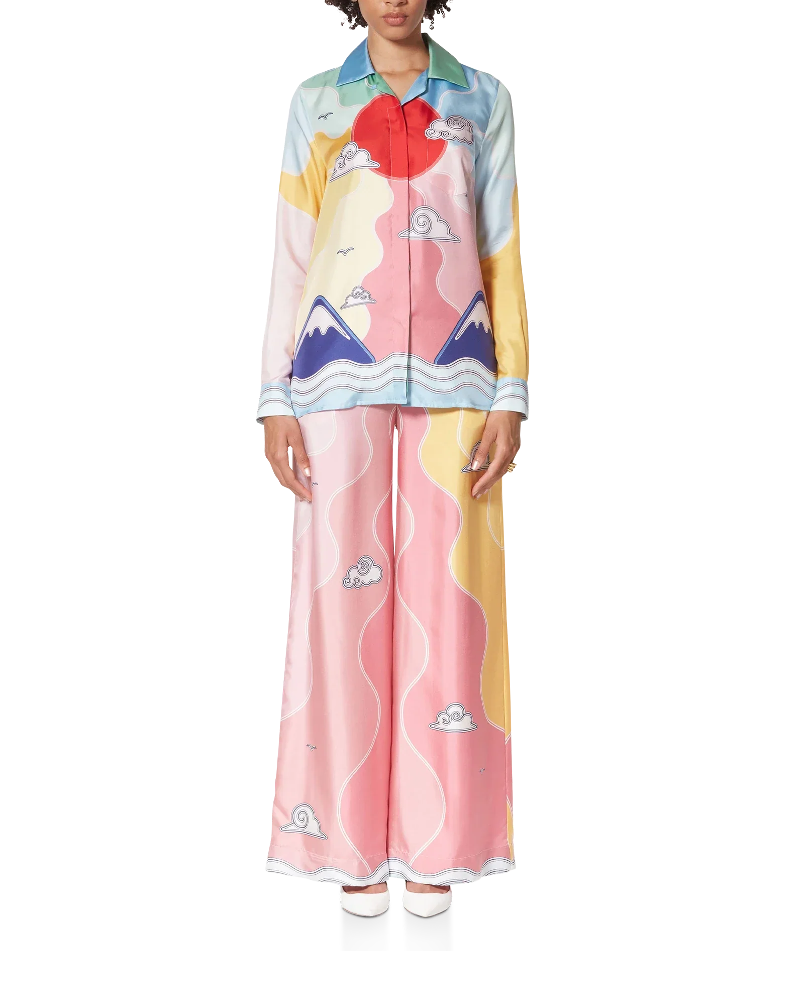 Soleil Levant Silk Shirt